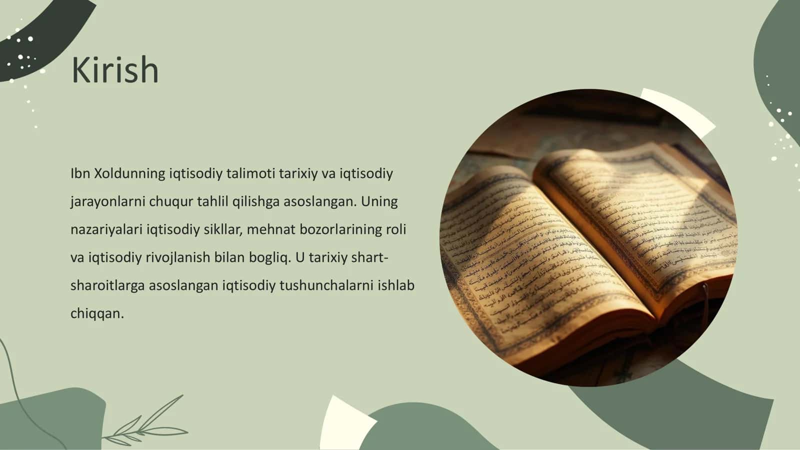 Ibn Xoldunning Iqtisodiy Ta'limoti 2