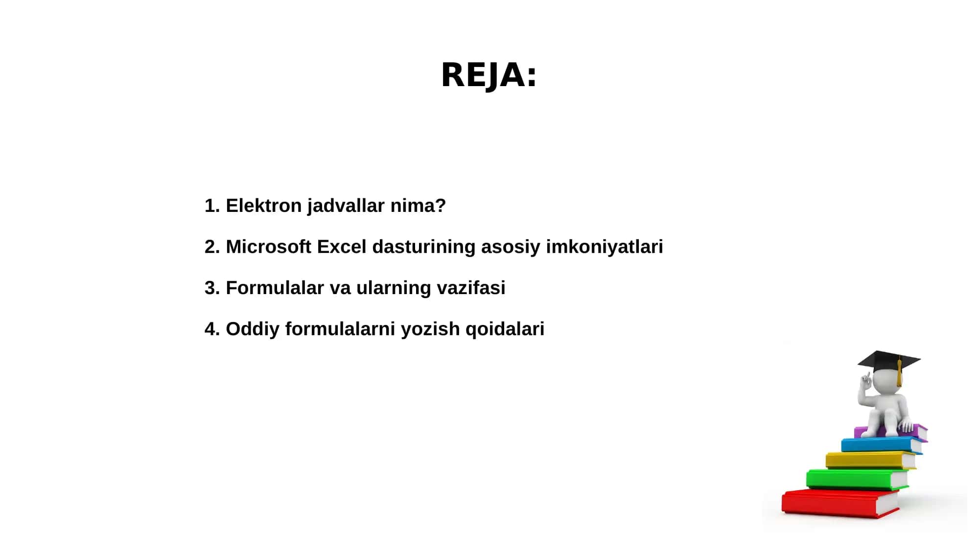 Elektron jadvallar va Microsoft Excel dasturida formulalar 2