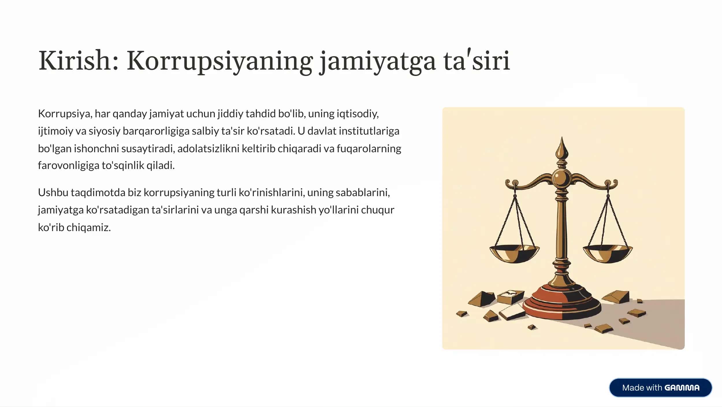 Korrupsiya va uning asosiy ko'rinishlari 2