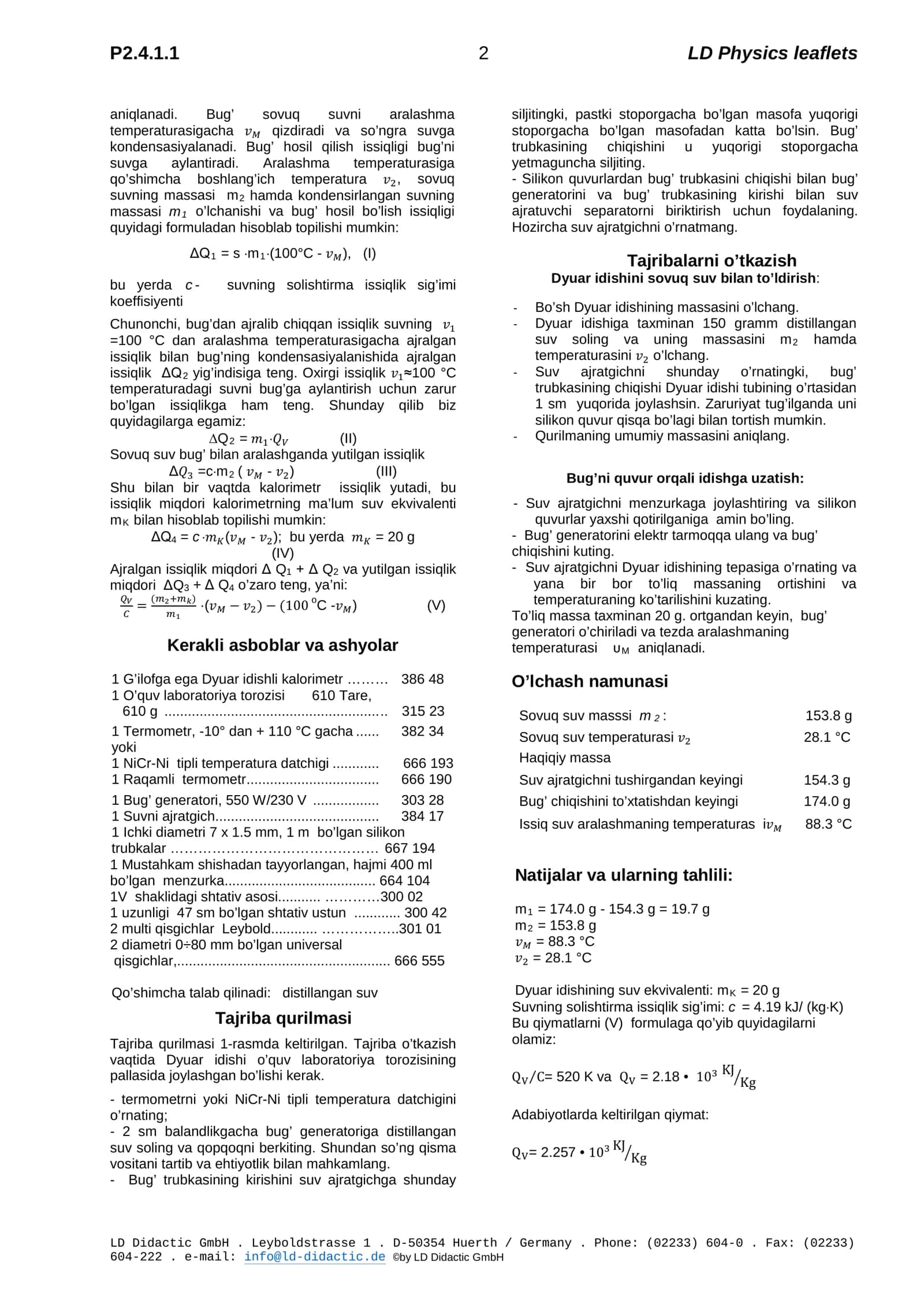 Issiqlik haqida ta'limot 2