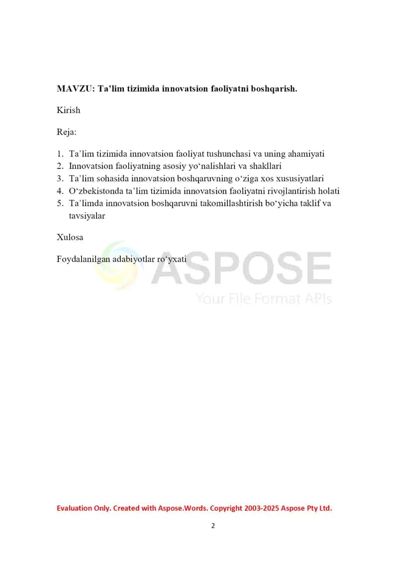 Taʼlim tizimida innovatsion faoliyatni boshqarish 2