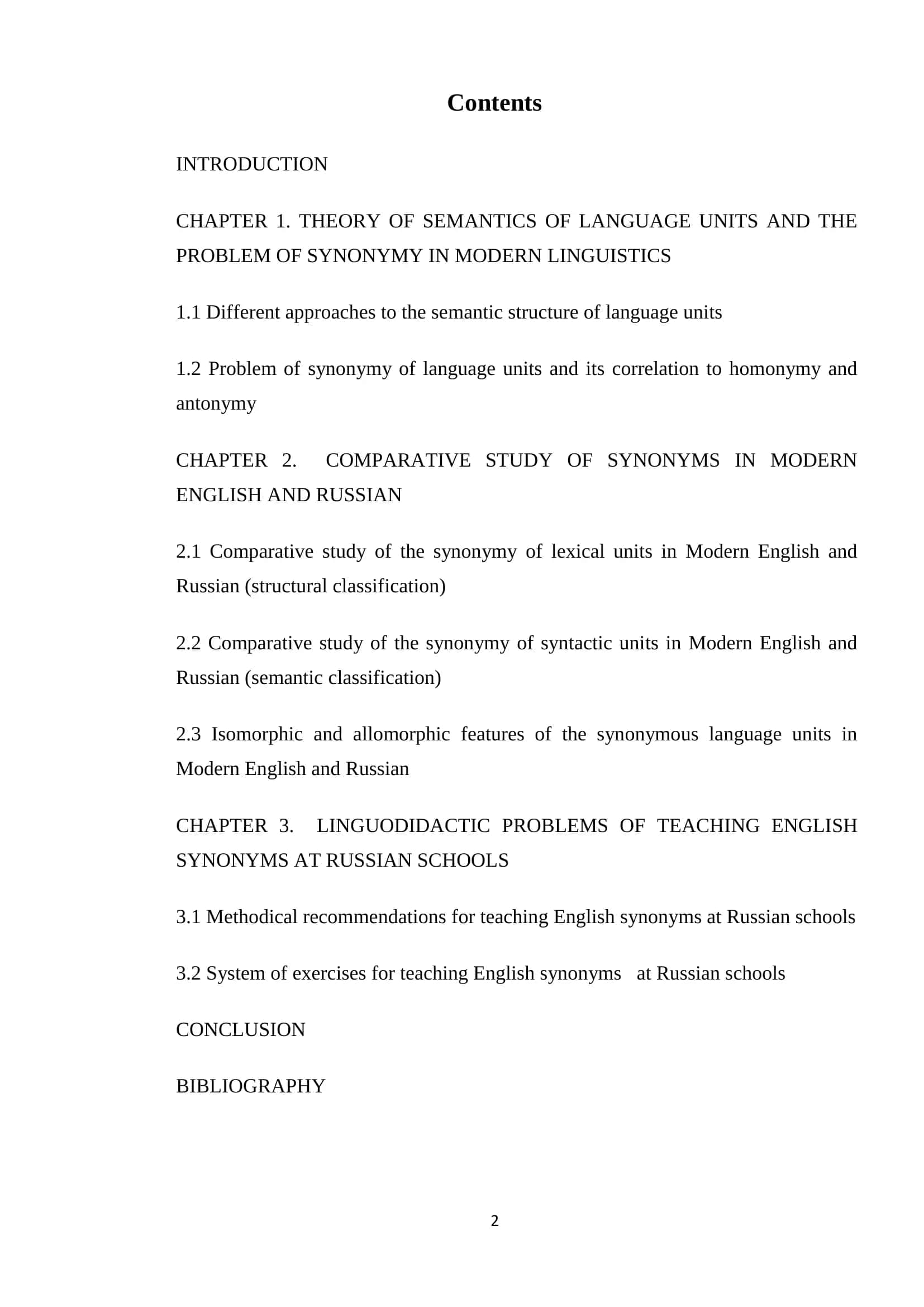 Comparative typology of synonyms in Modern English and Russian and problems of linguodidactics 2