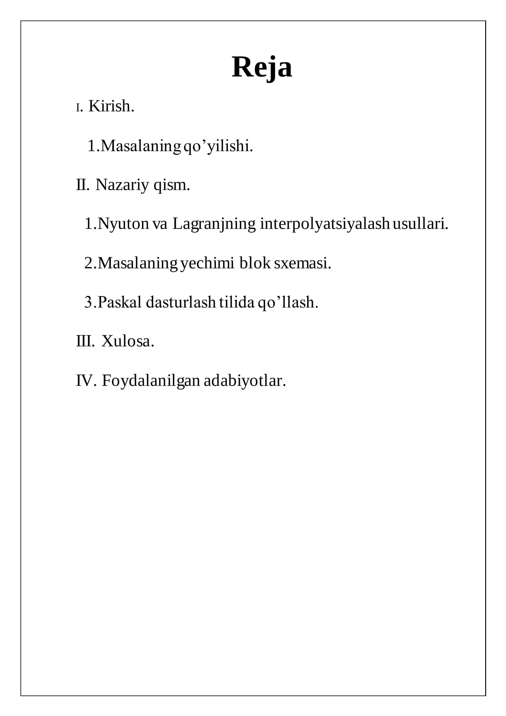 Kо’phadlarni interpolyatsiya usulida hisoblash 2