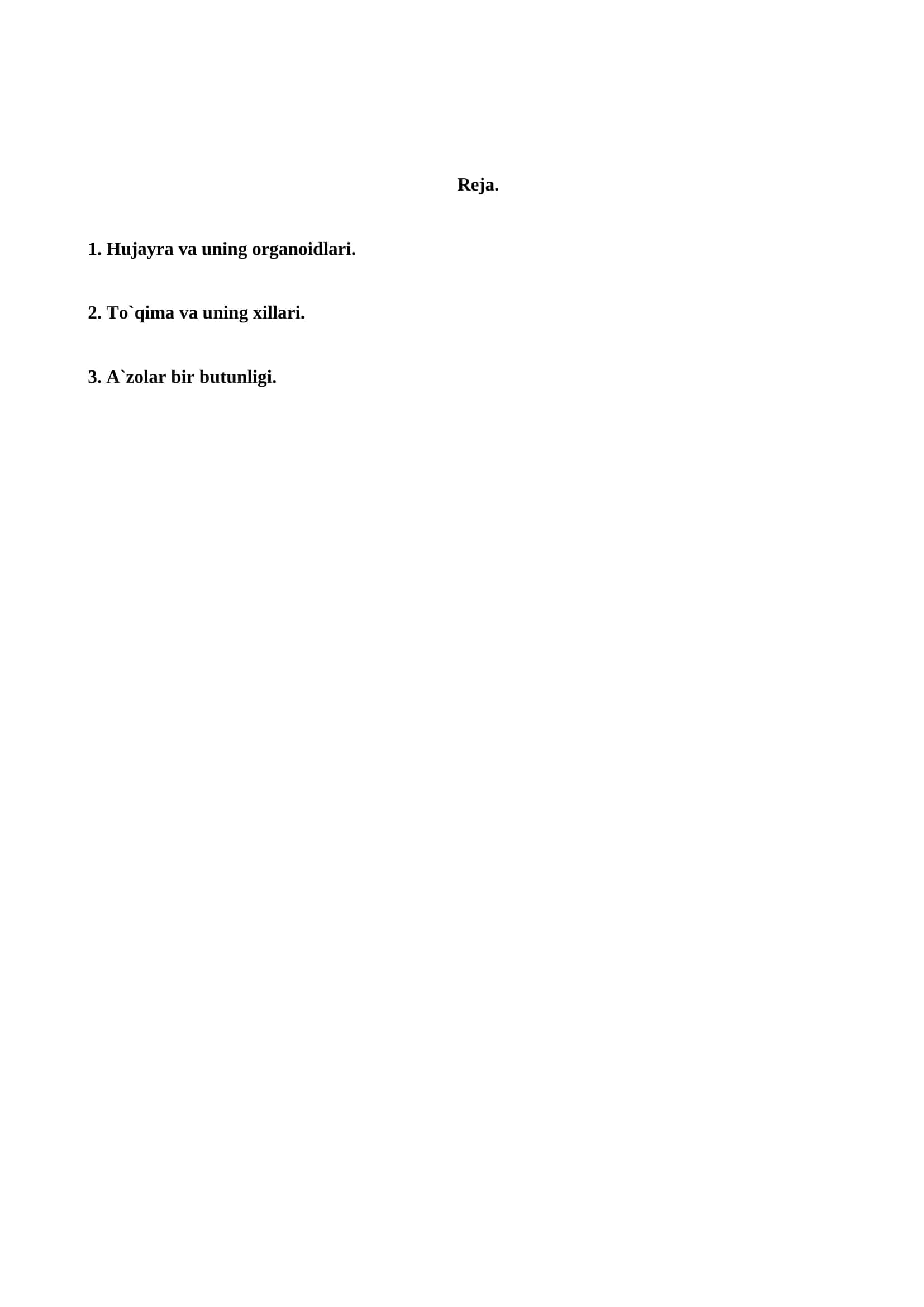 Hujayra va uning organoidlari 2