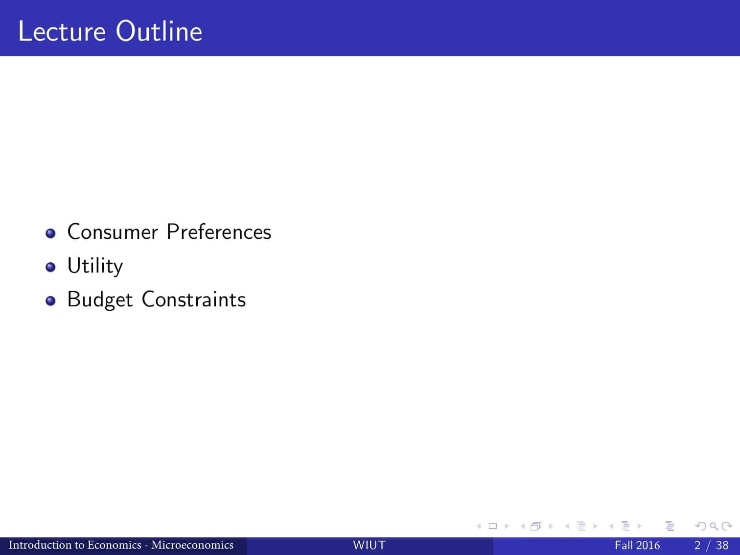 The Theory of Consumer Behavior 1 2