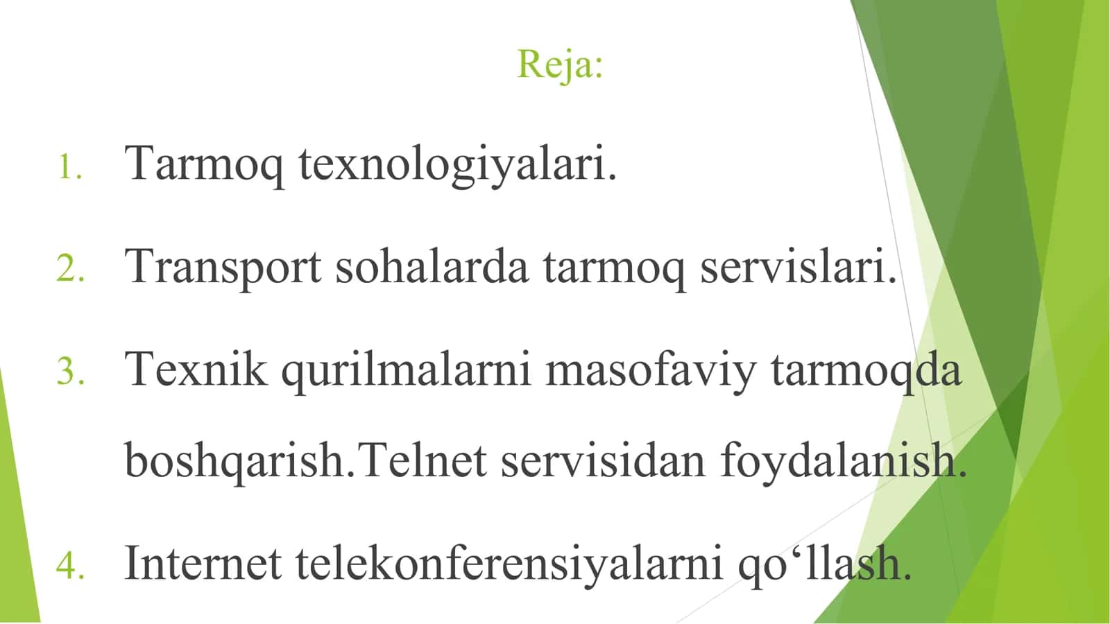 Tarmoq texnologiyalari 2