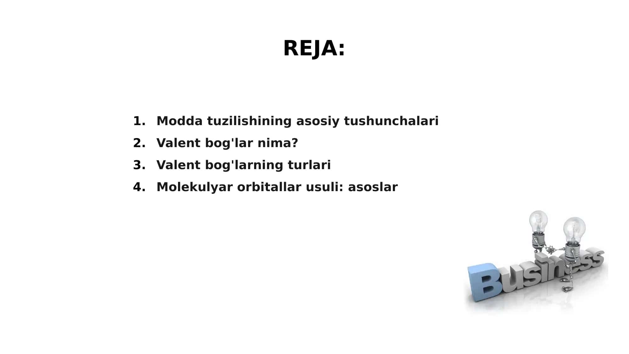 Modda tuzilishi. Valent 2