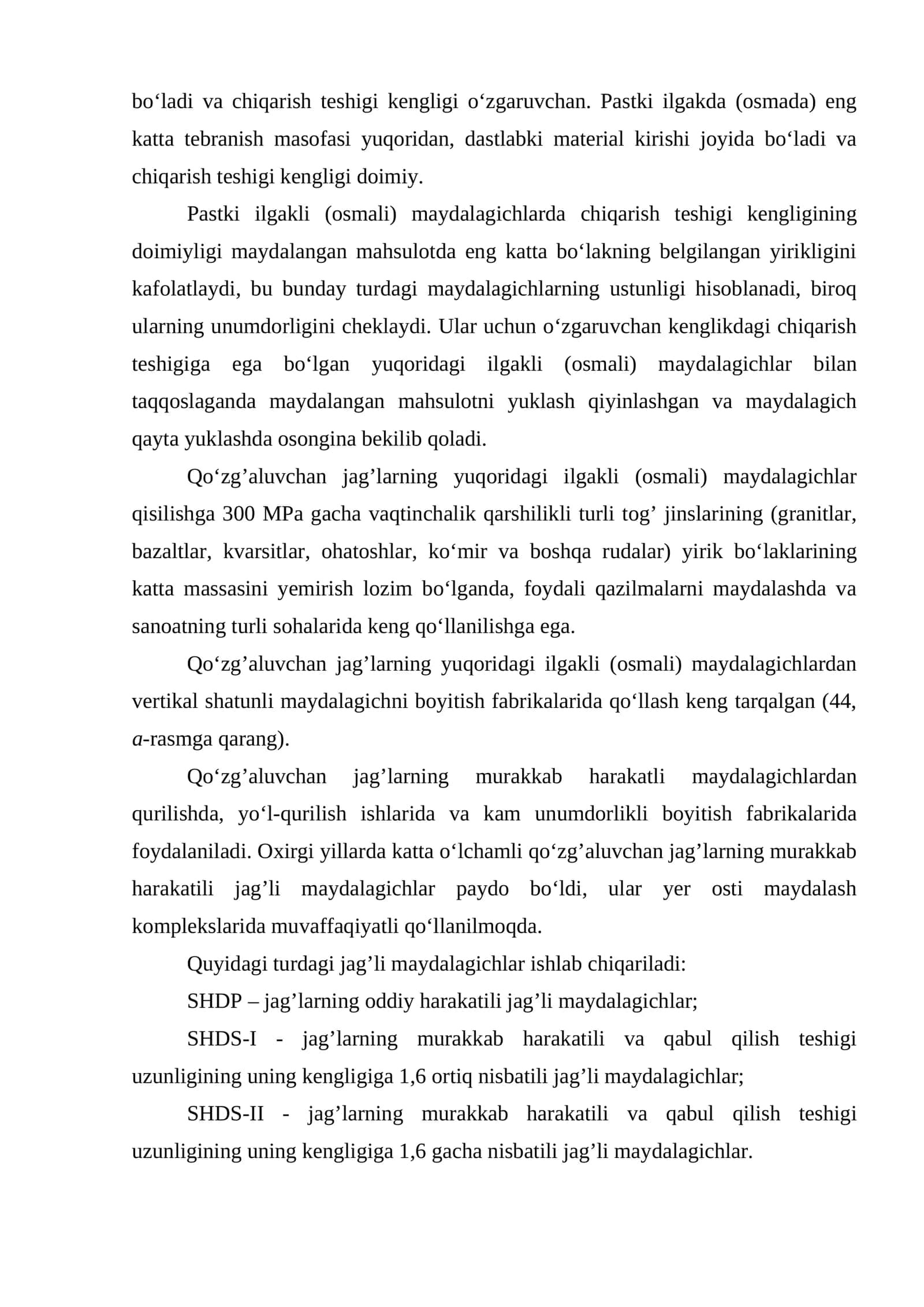 Harakatlanish Qoidasi, Tasnifi va Qo‘llanish Sohasi 2