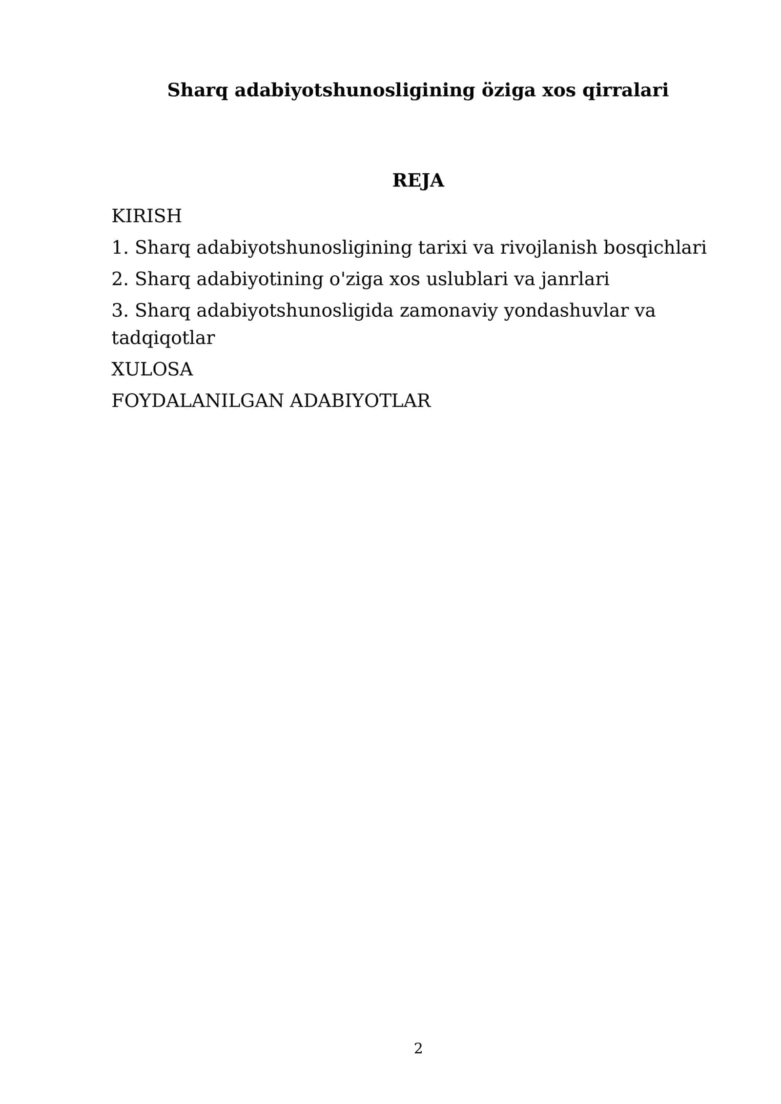 Sharq adabiyotshunosligining öziga xos qirralari 2