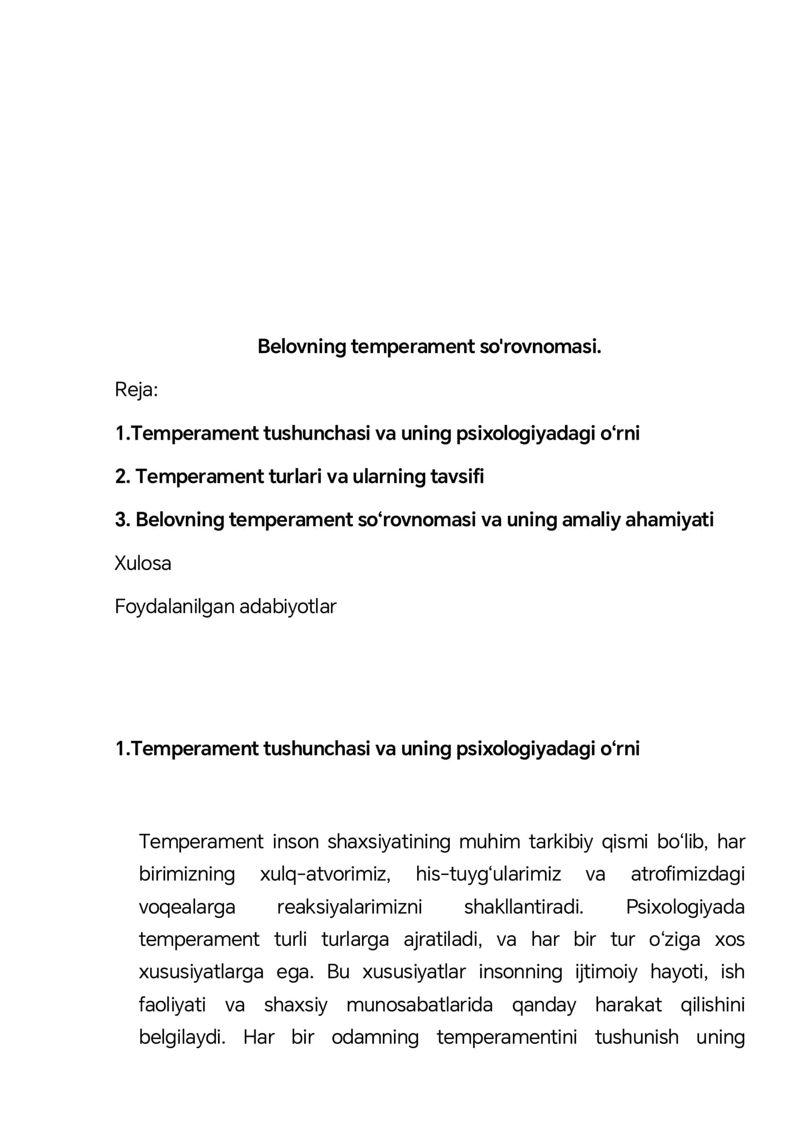 Eksperimental psixologiya fanidan MUSTAQIL ISHI 2