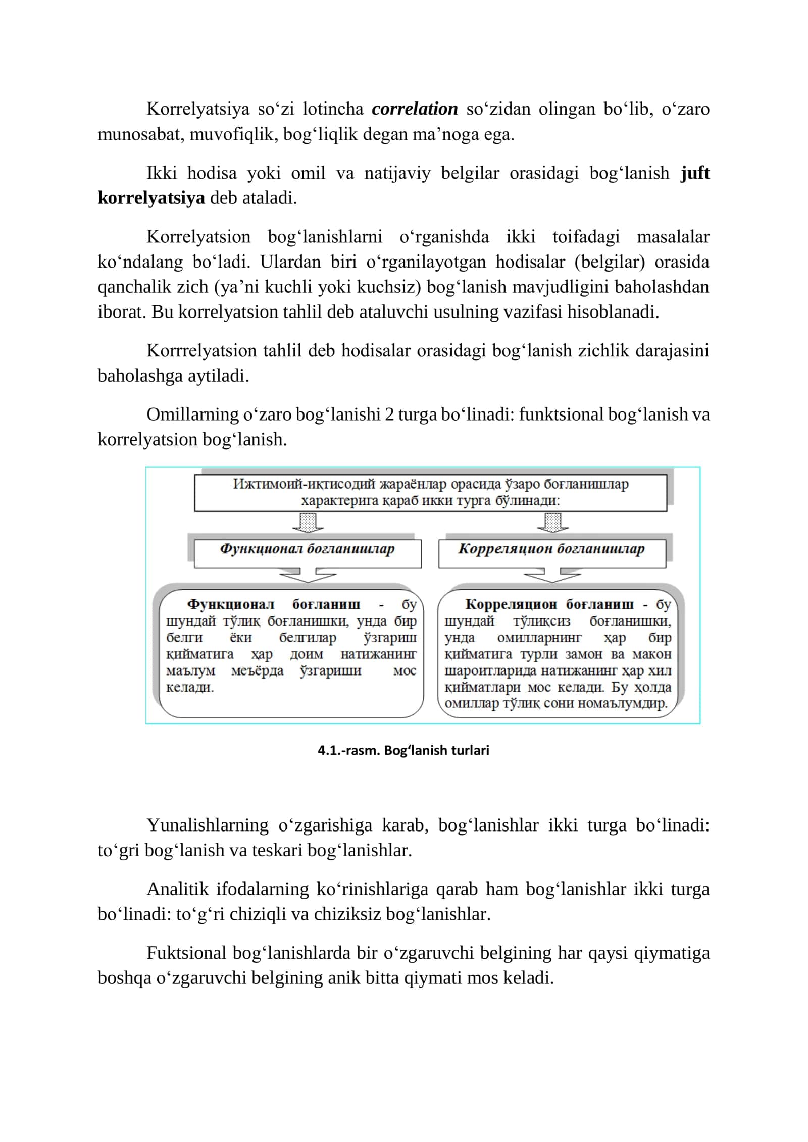 Juft korrelyatsion-regression tahlil 2