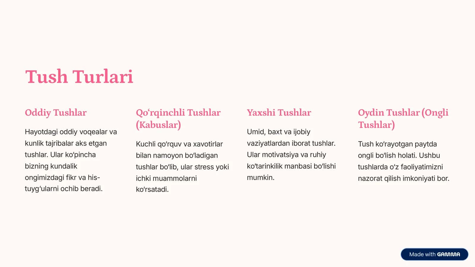 Tushlar: Sirli Olami 2