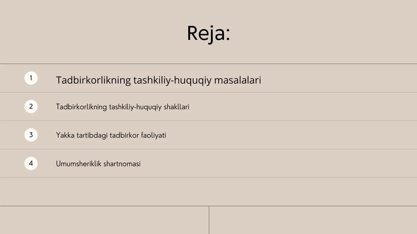 Tadbirkorlikning tashkiliy-huquqiy asoslari 2