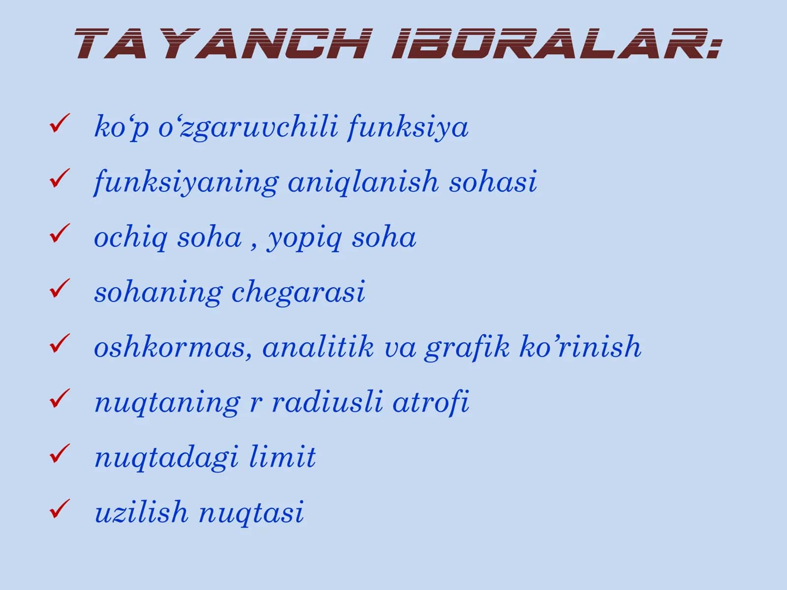 Ikki o‘zgaruvchili funksiyalar 2