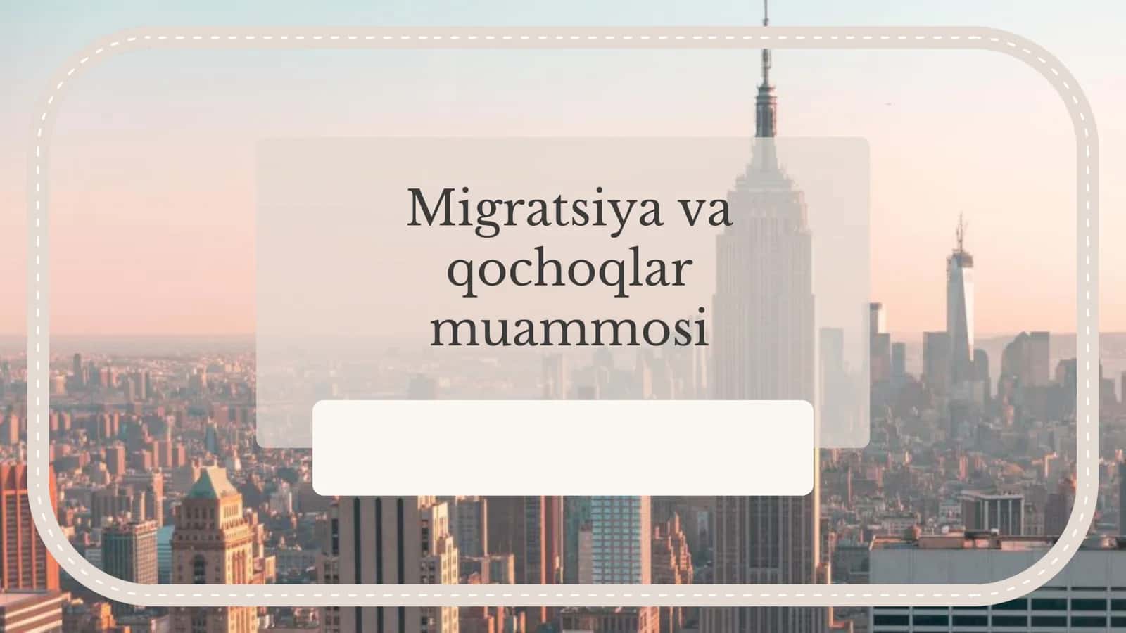 Migratsiya va qochoqlar muammosining sabablari 2