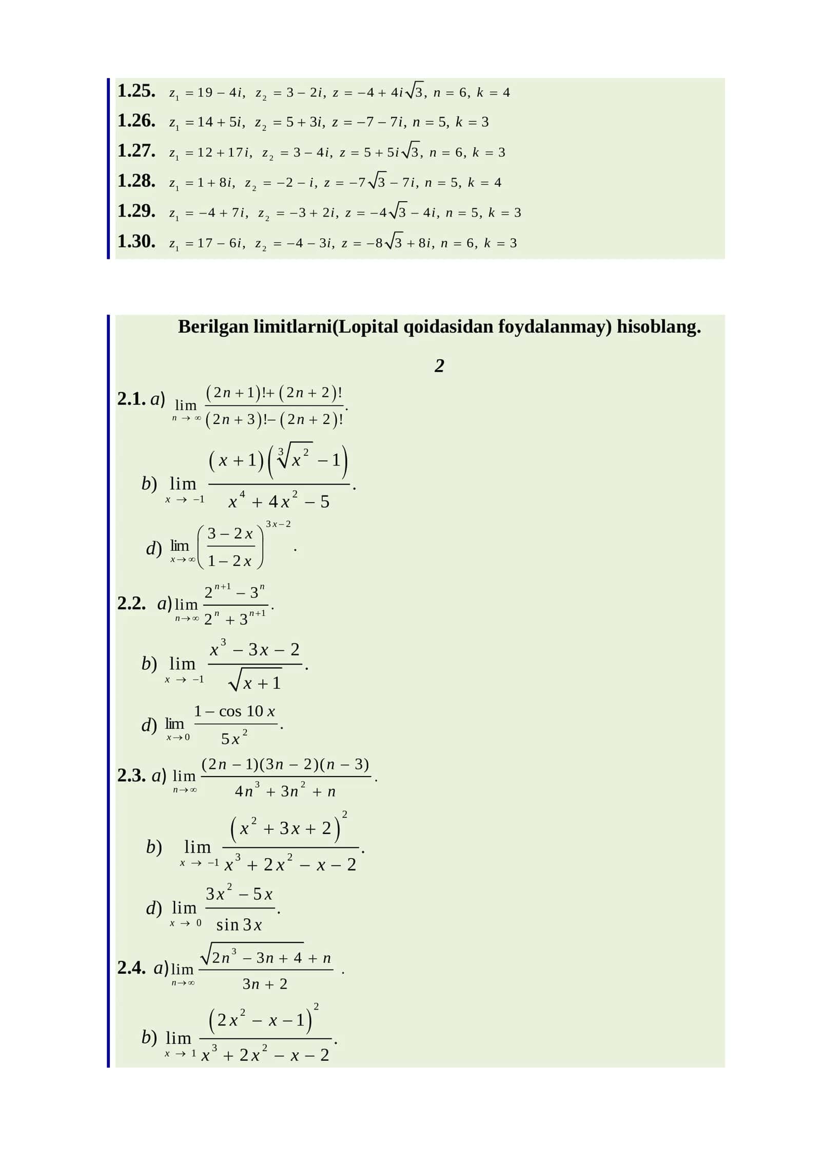 deadline Xisob 2