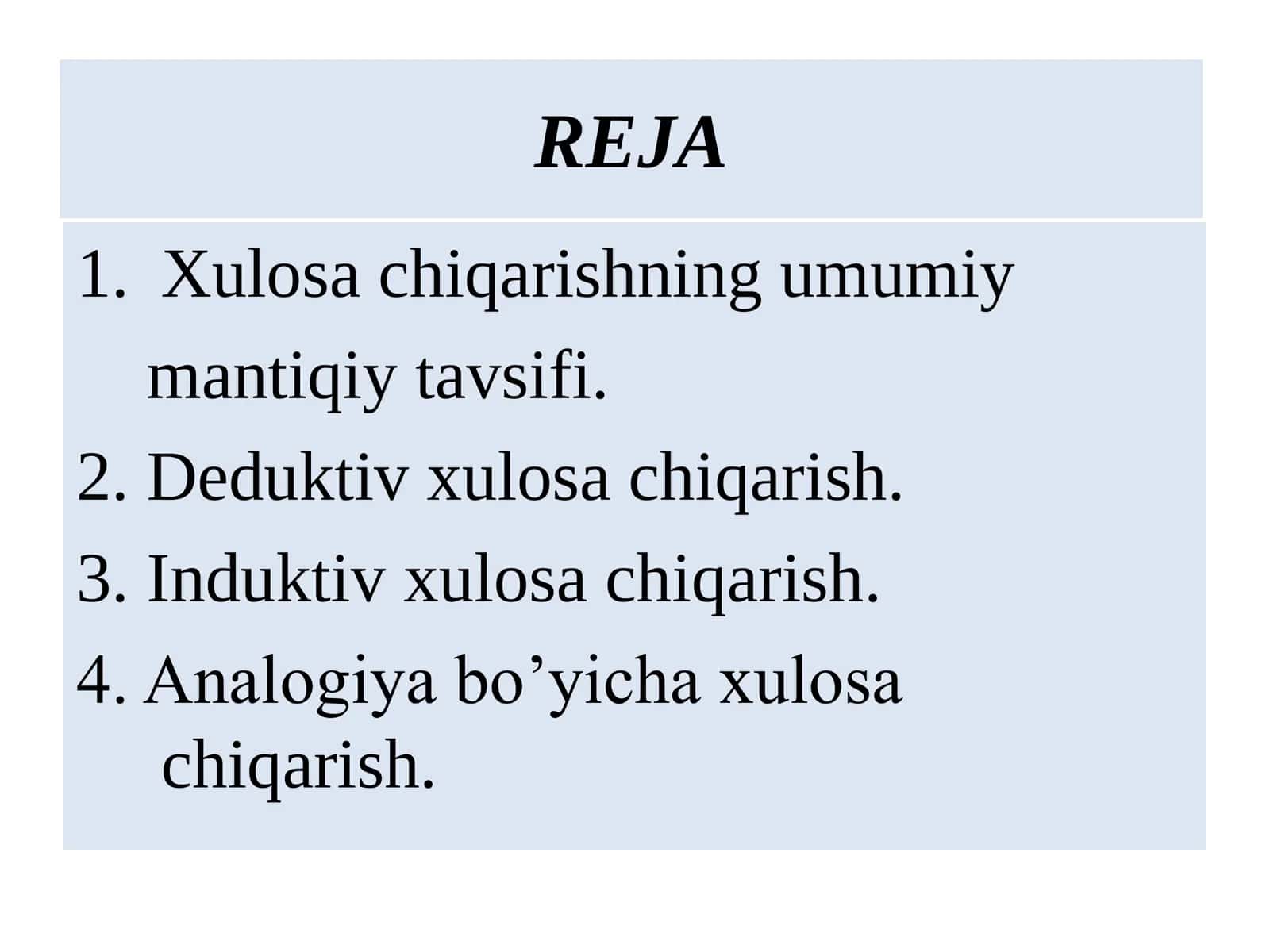 XULOSA CHIQARISH 2
