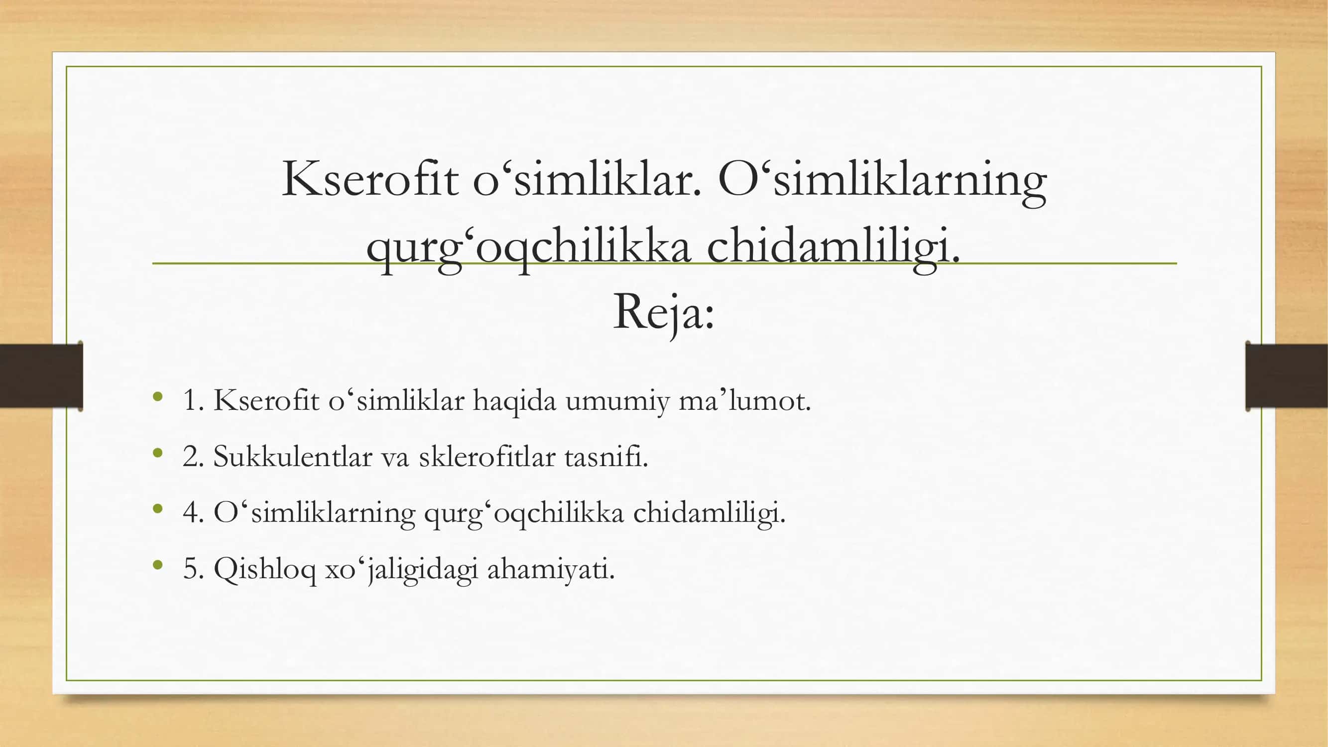 Kserofit o‘simliklar 2