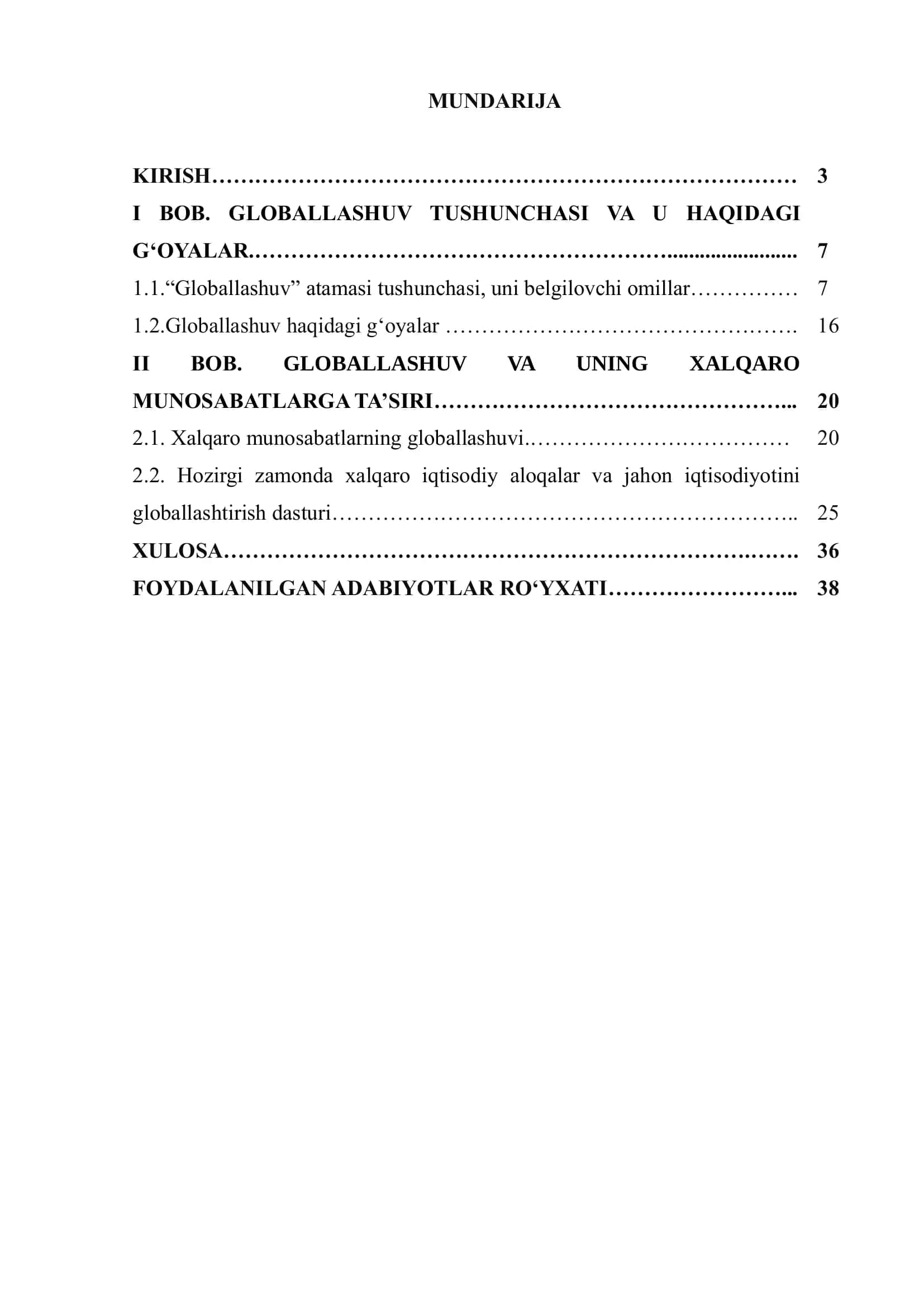 GLOBALLASHUV VA BARQAROR TARAQQIYOT 2
