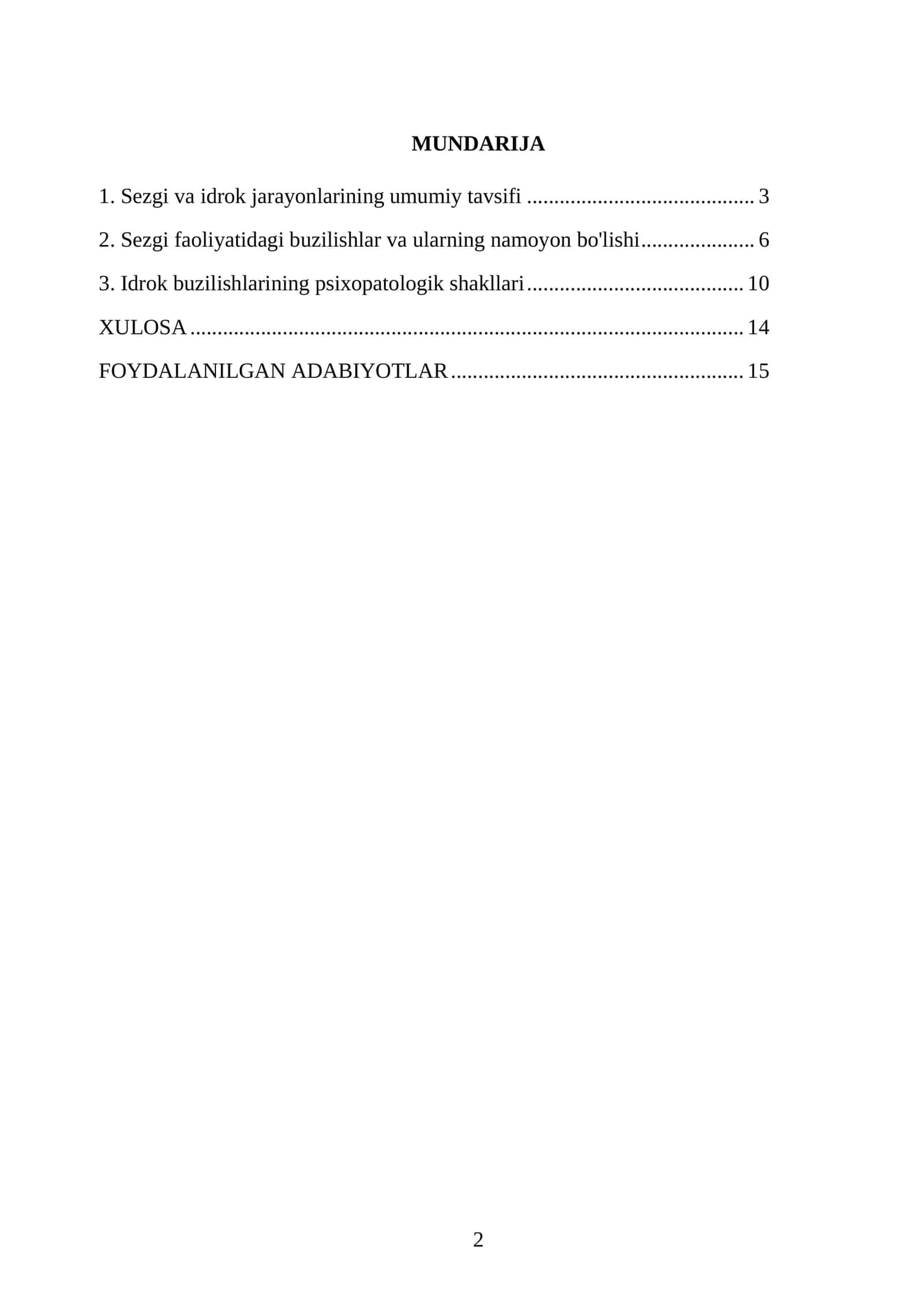 Sezgi va Idrok buzulishlari 2