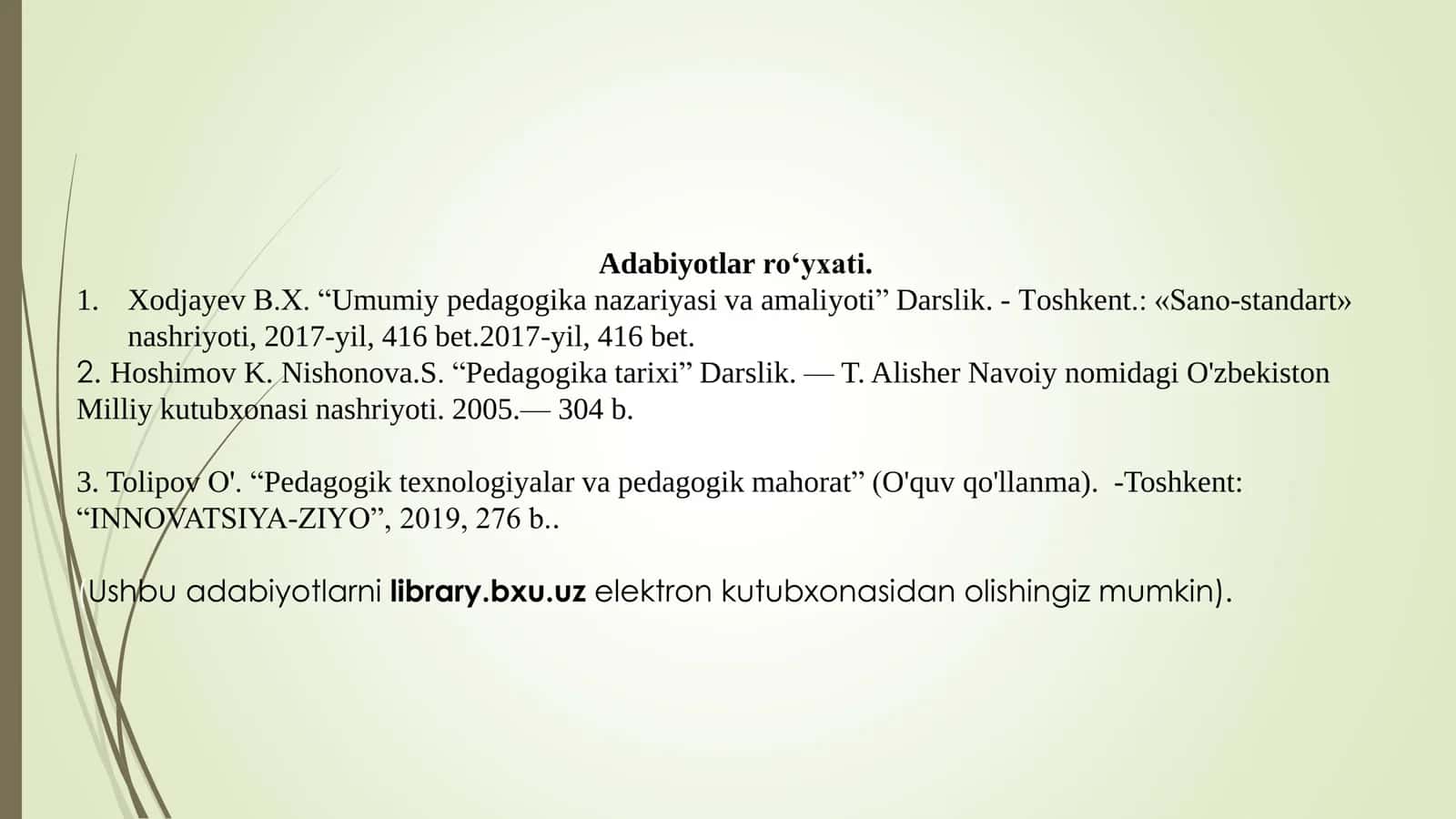 Pedagogik Texnika: Mimik va Pantomimik 2
