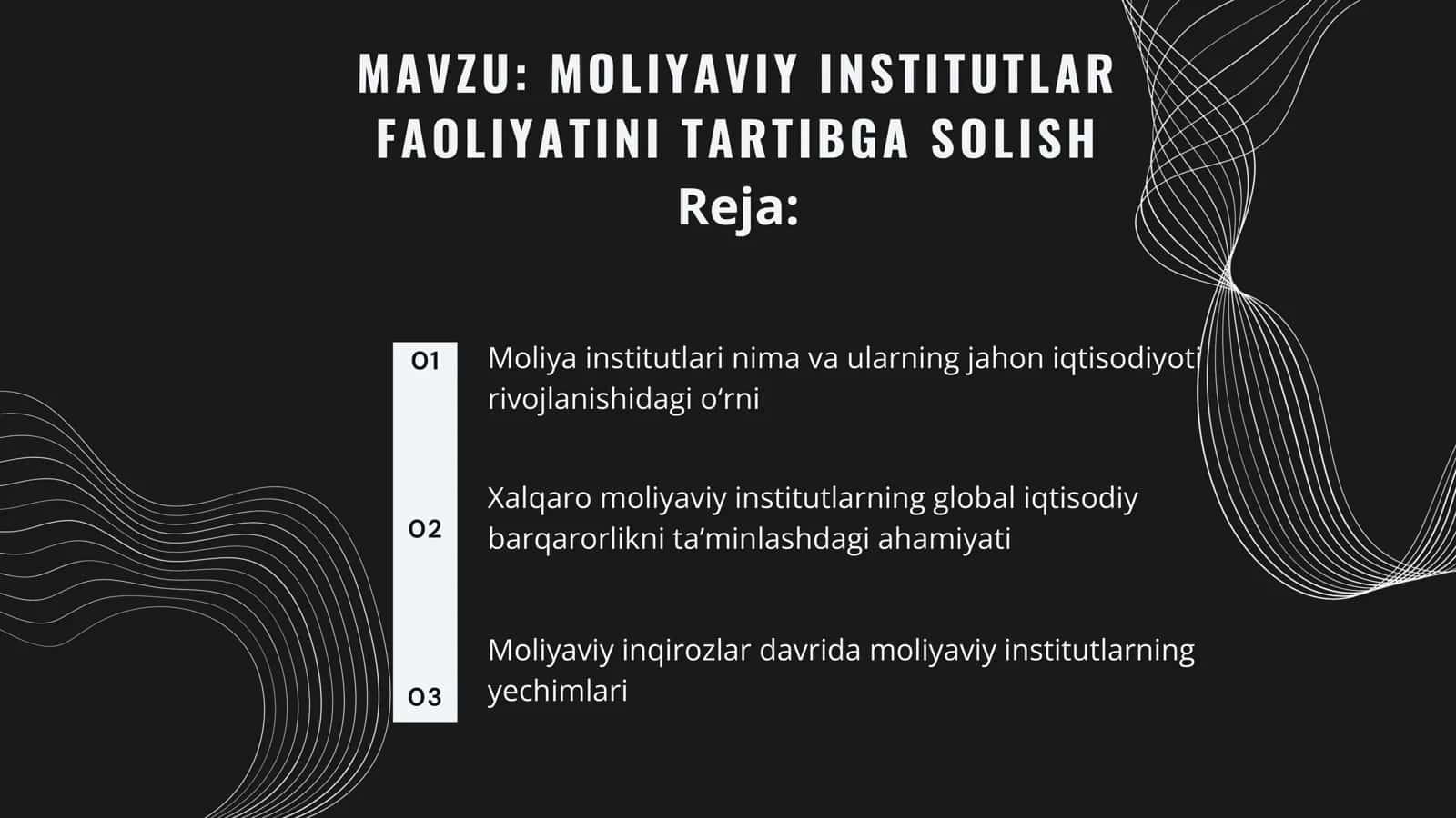 XALQARO MOLIYAVIY INSTITUTLAR 2