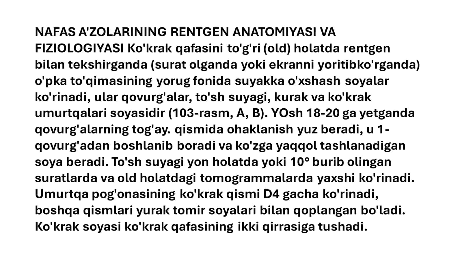 Nafas a’zolarining rentgenanatomiyasi 2