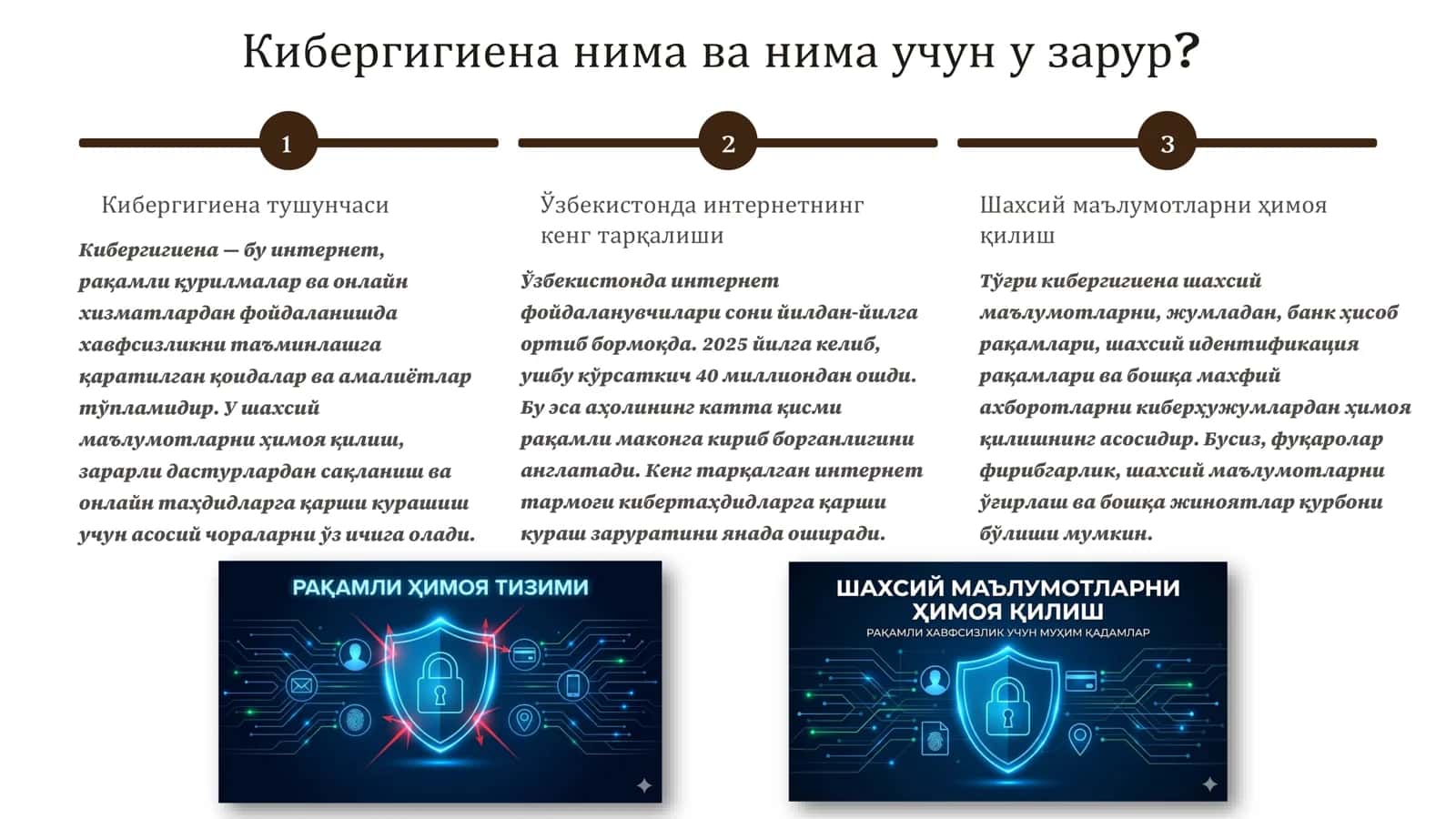 Кибергигиена ва кибертаҳдидлардан ҳимоя 2