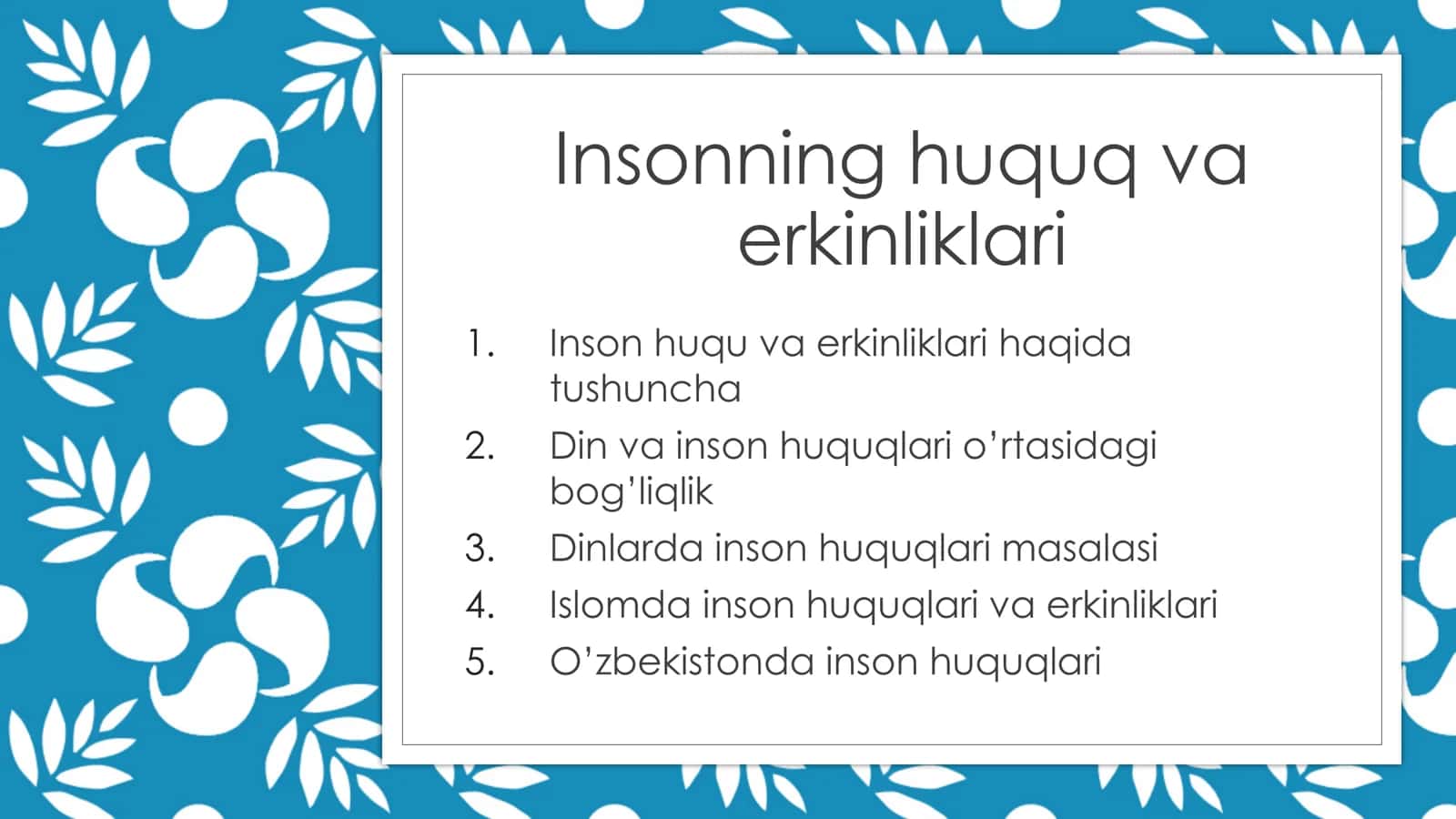 insonning huquq va erkinliklari 2