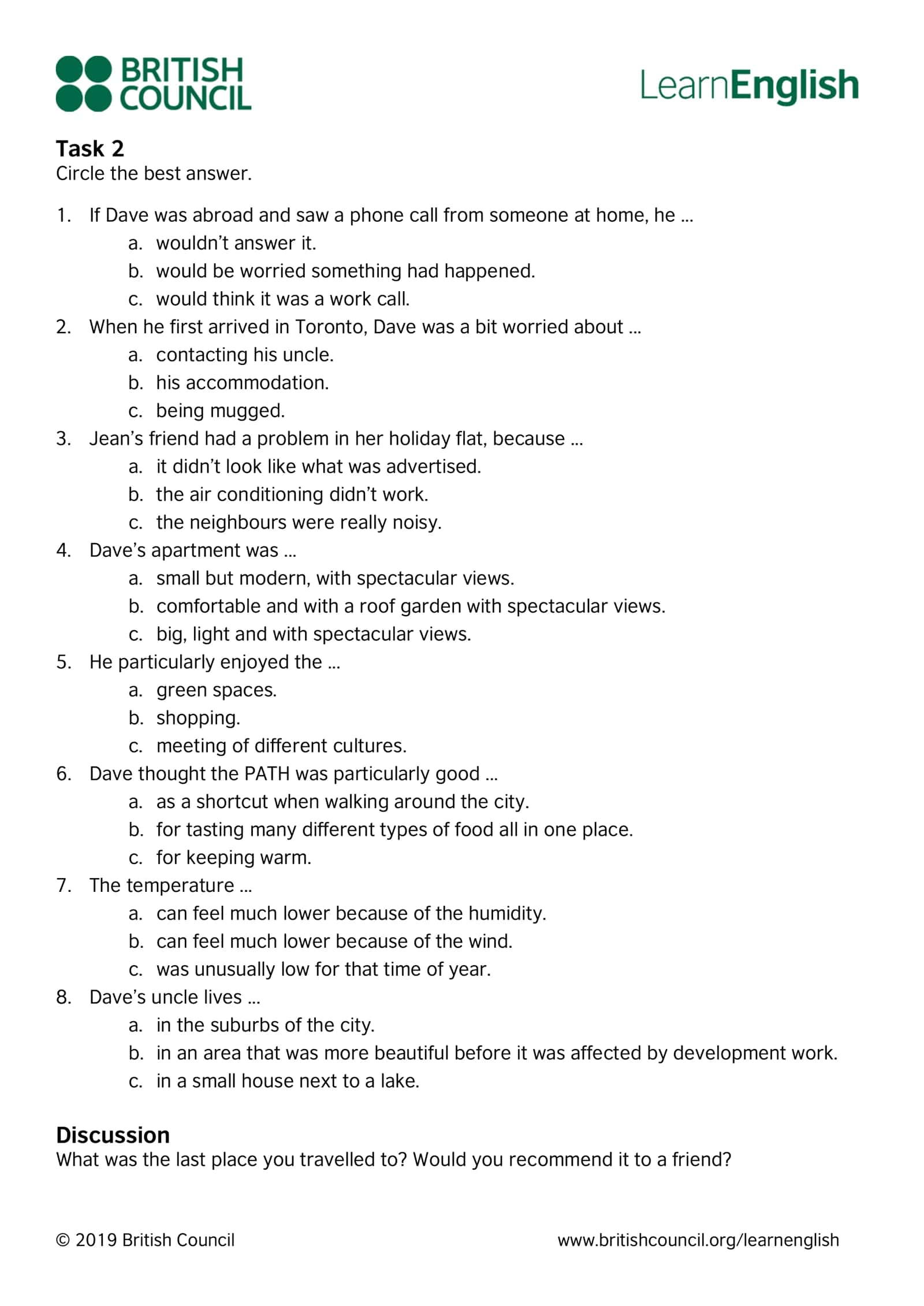 Preparation task 2