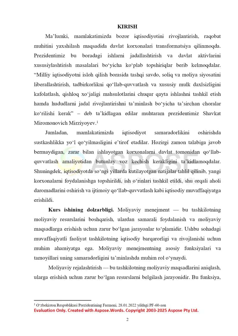 Moliyaviy menejmentning funksiya va tamoyillari 2