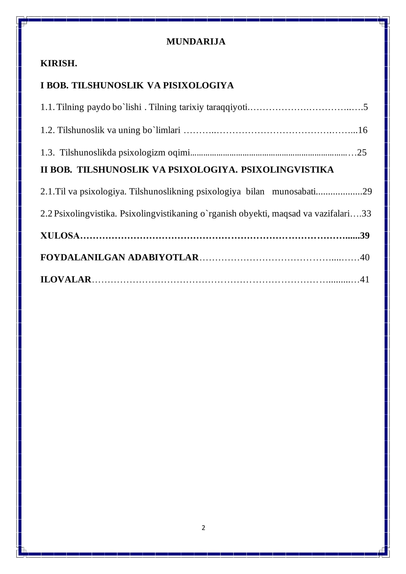 TILSHUNOSLIK VA PISIXOLOGIYA 2