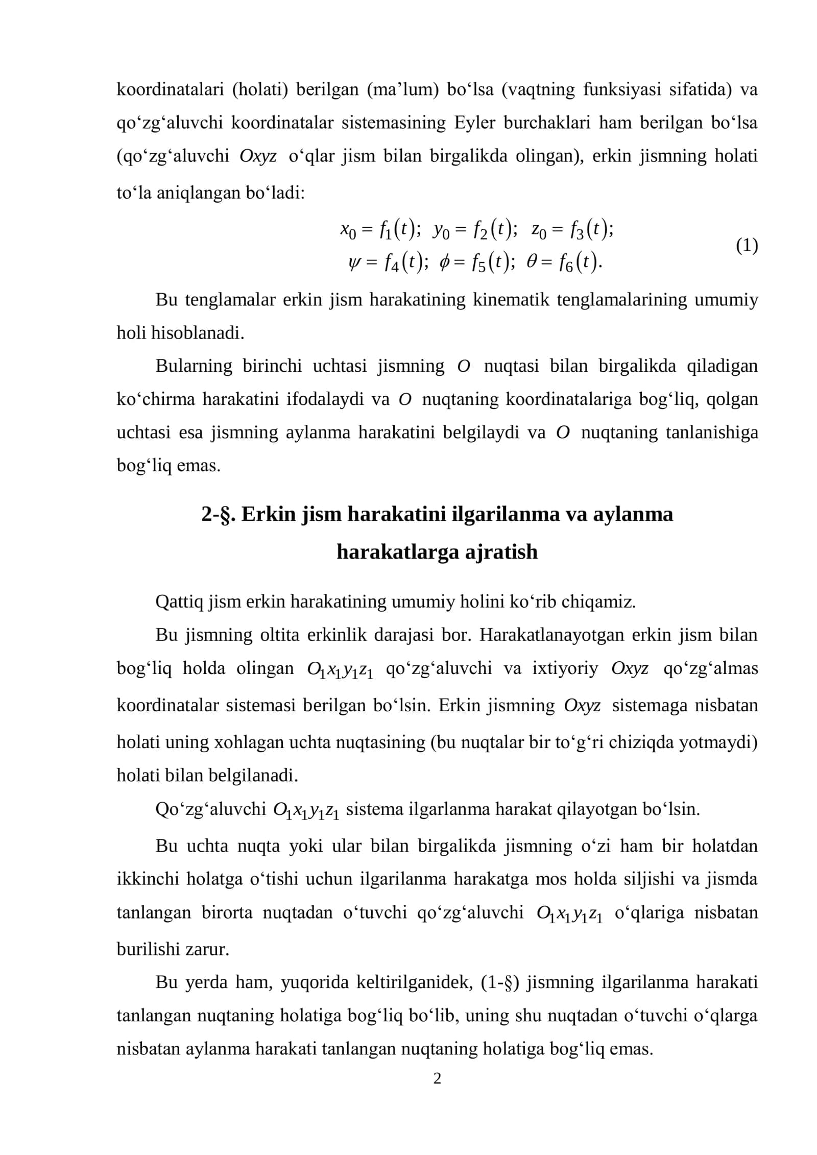 ERKIN QATTIQ JISMNING HARAKATI 2