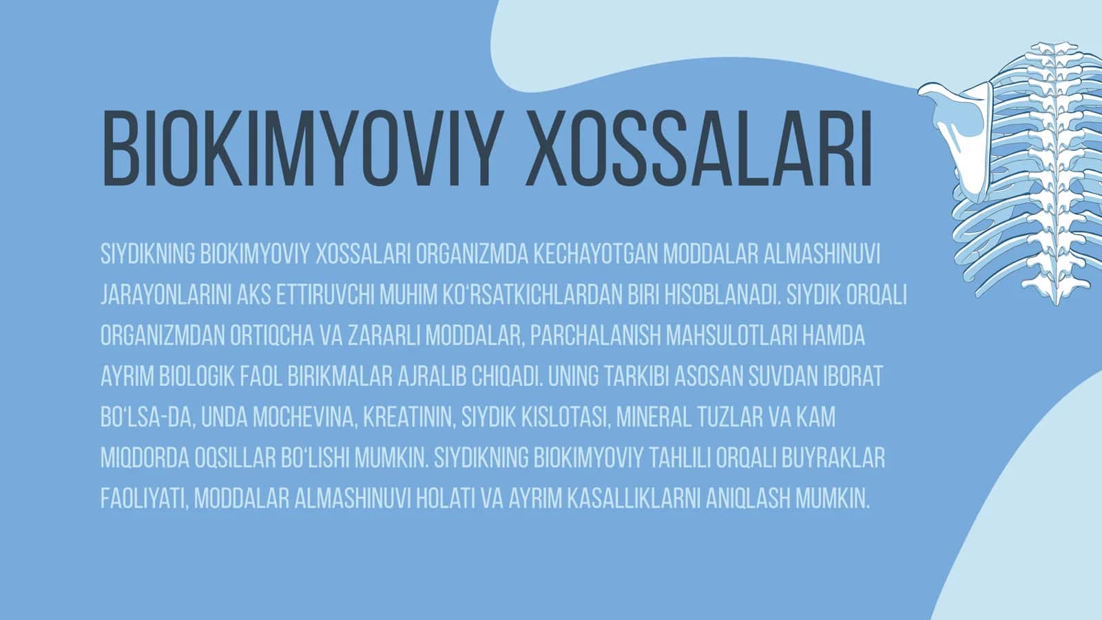 Siydikning biokimyoviy xossalari 2