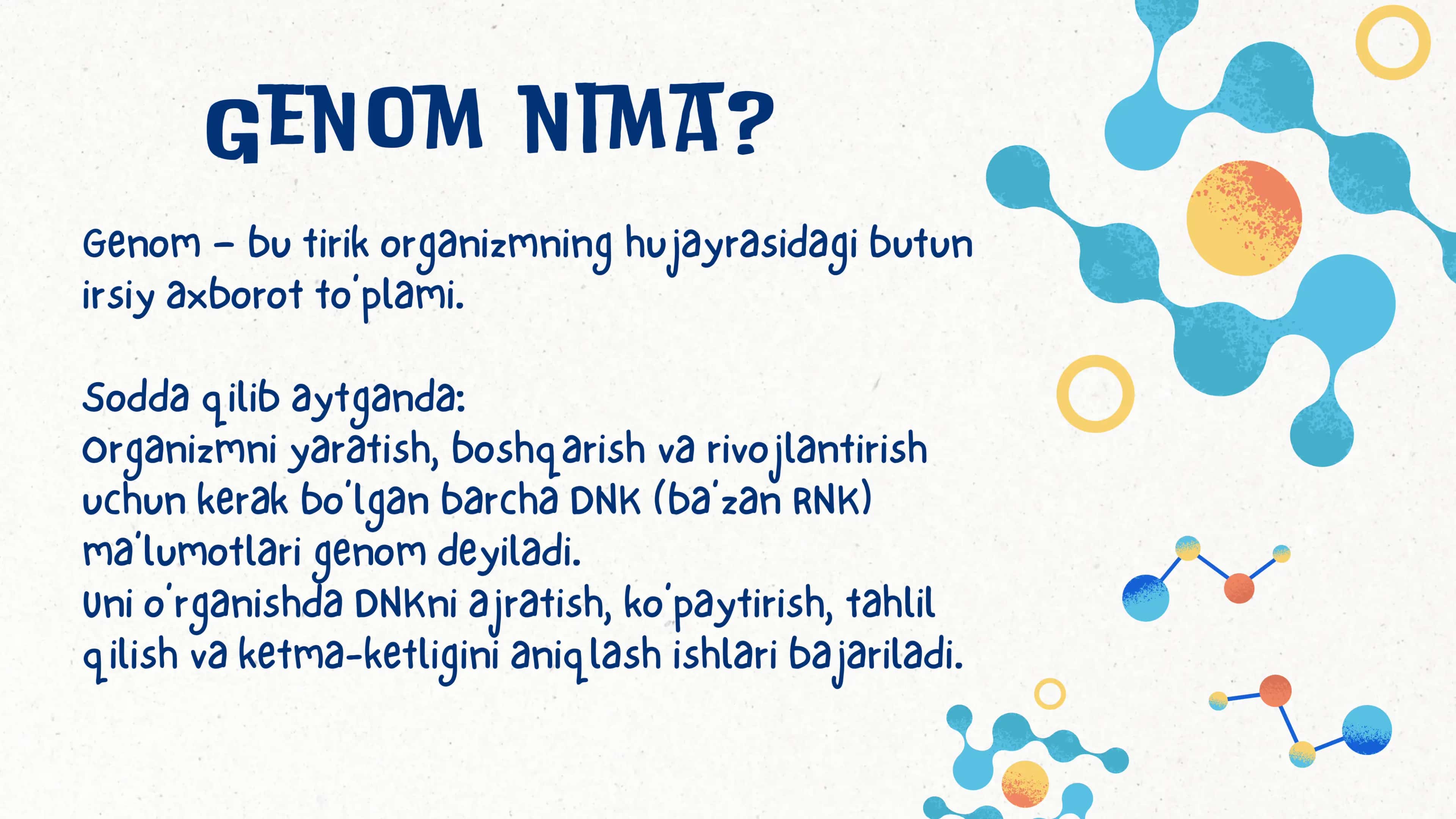 Genomni o'rganishning molekulyar-genetik metodlari 2