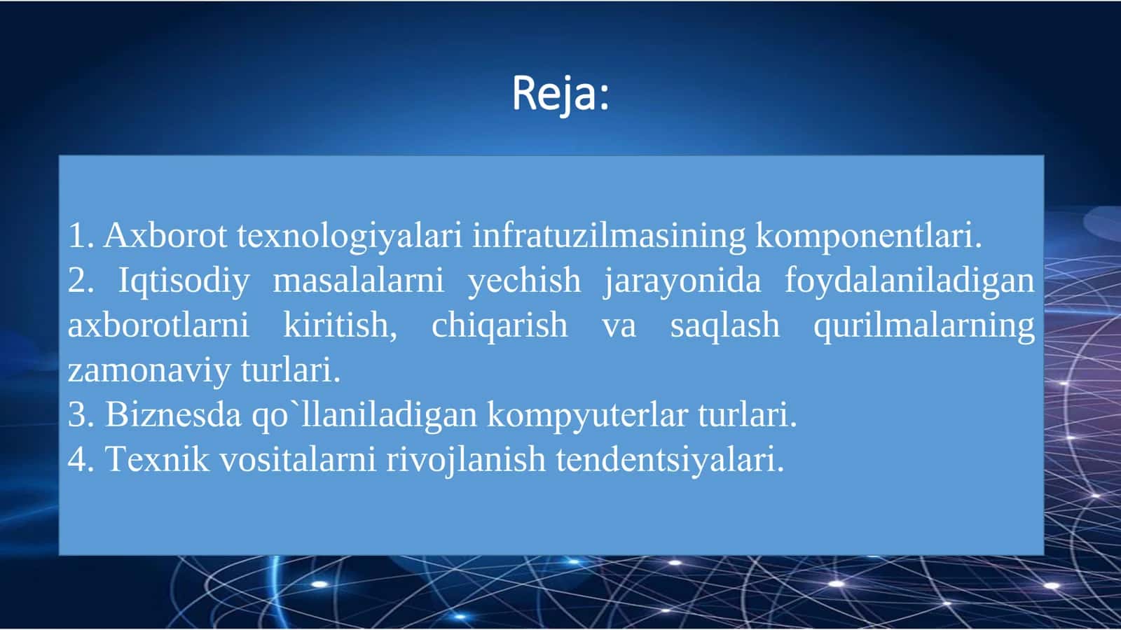 Axborot tеxnologiyalari infratuzilmasi 2