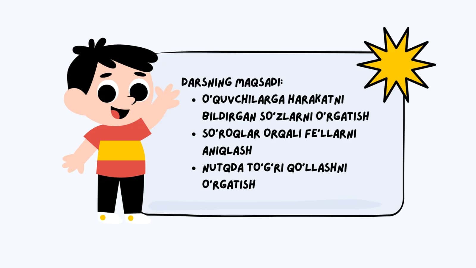 O'quvchilarga harakatni bildirgan so'zlarni o'rgatish 2