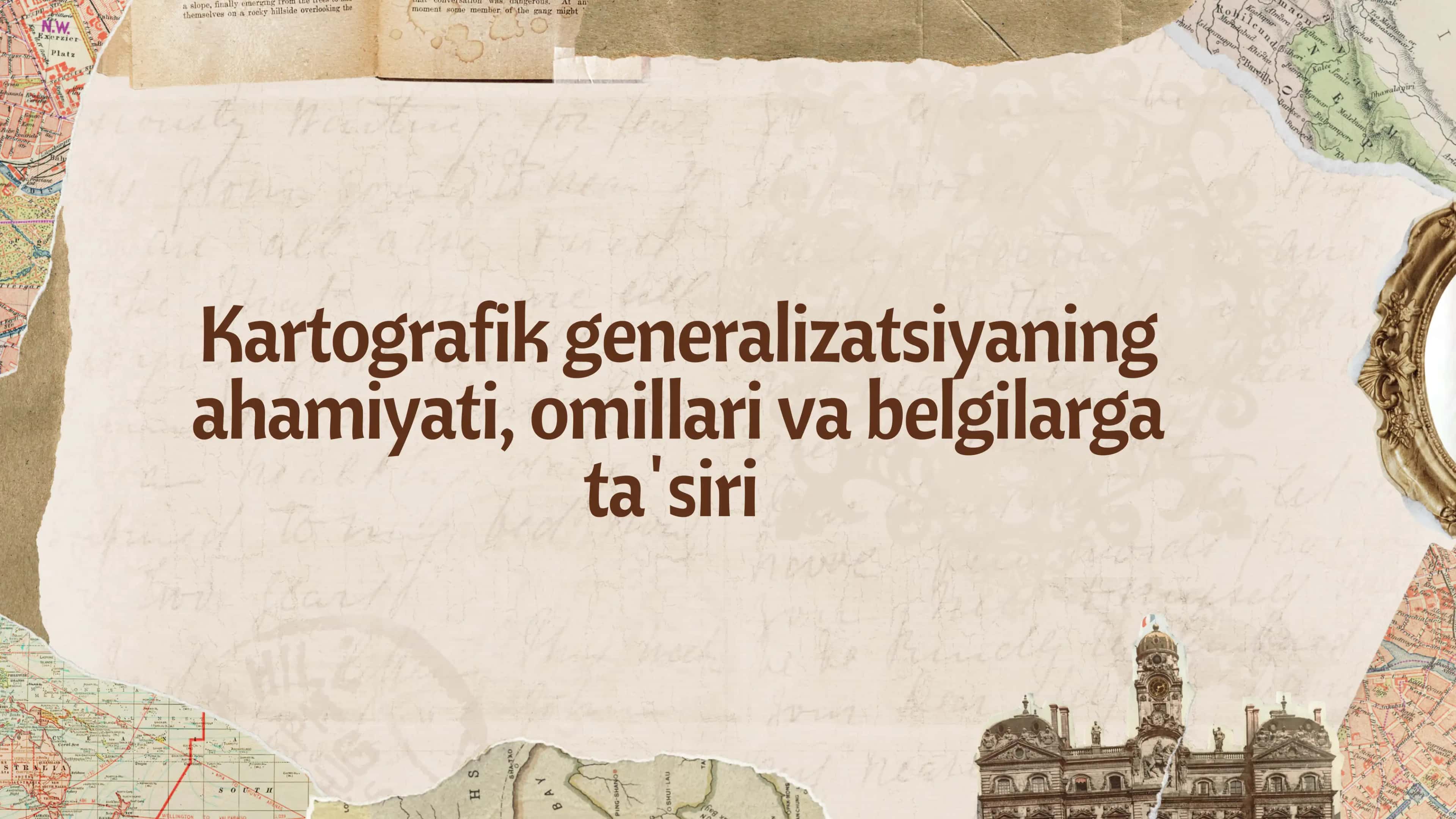 Kartografik Generalizatsiya 2