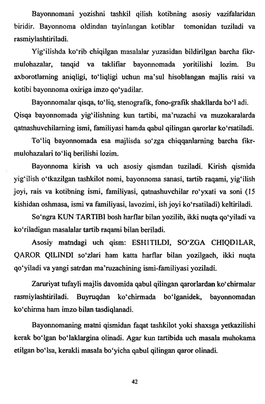 Bayonnoma qoida va namunalar 2