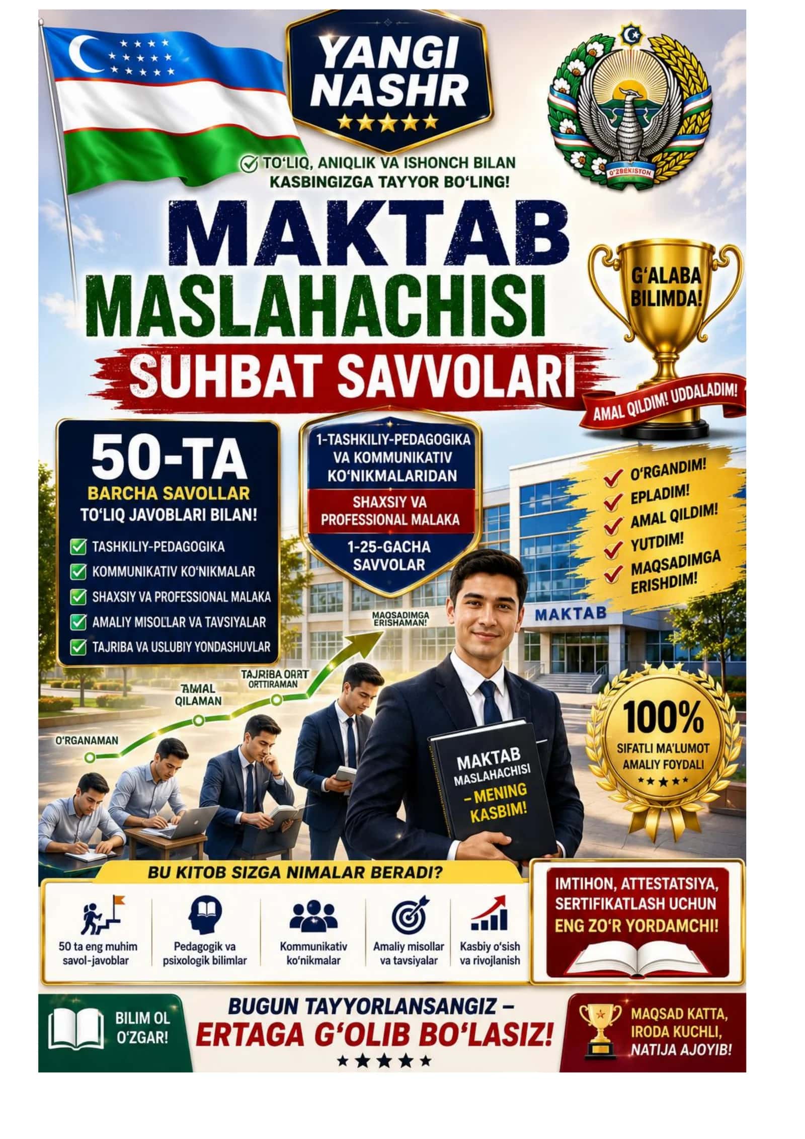 MAKTAB MASLAHATCHISI SUHBAT SAVOLLARI: 50-TA 2