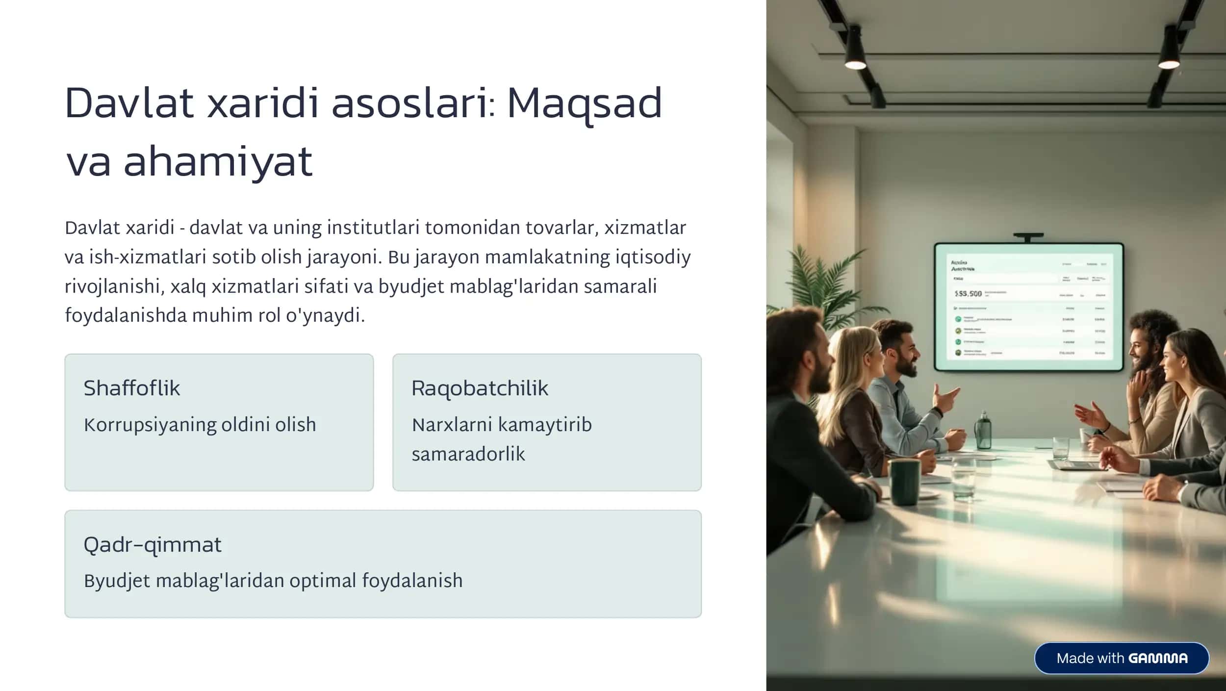 Davlat xaridini tashkil etish modellari va shakllari 2