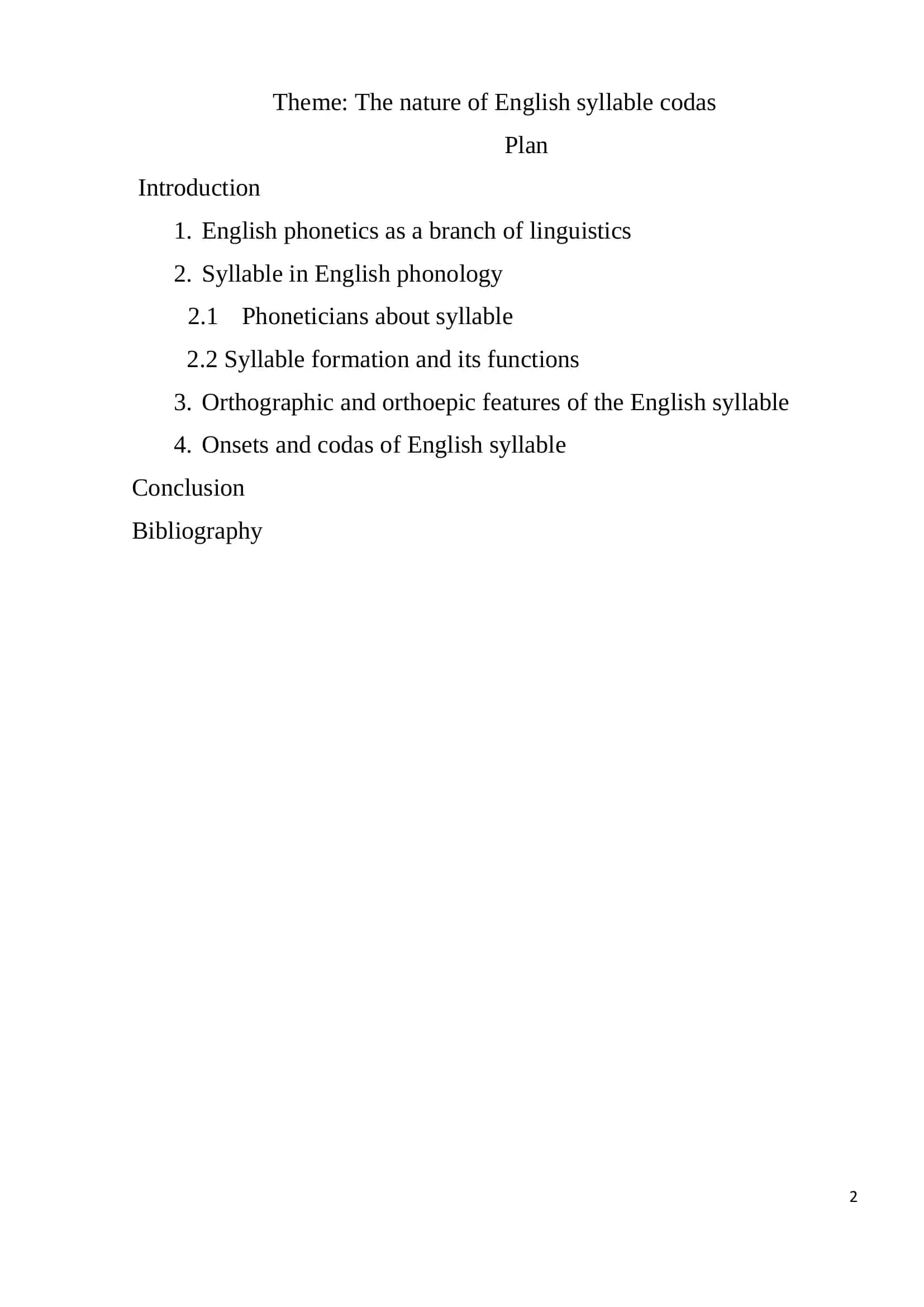 The nature of English syllable codas 2