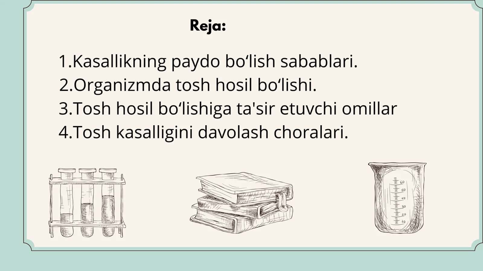 Tosh kasalliklarining kimyoviy xossalari 2