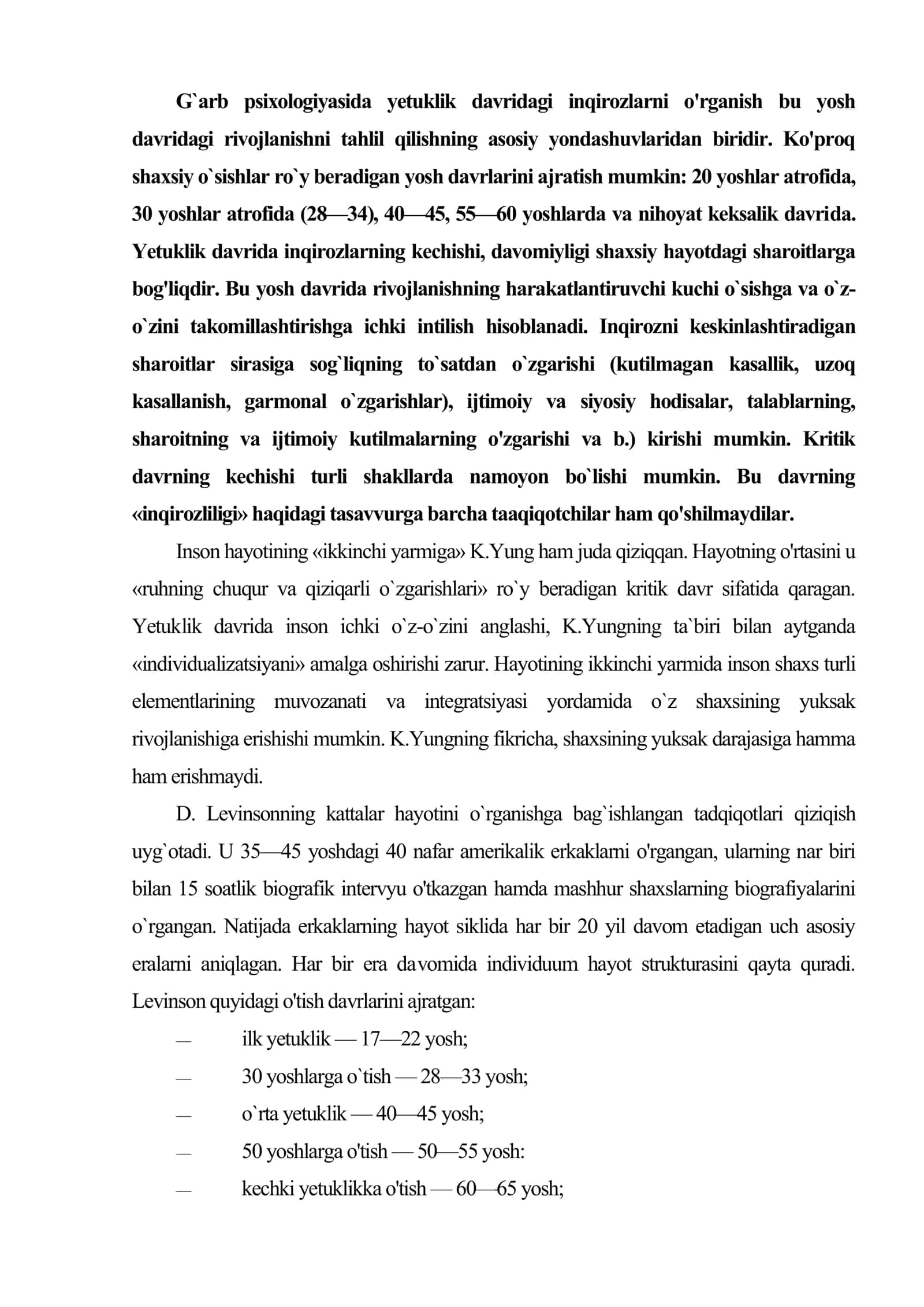 Yetuklik davridagi inqirozlar 2