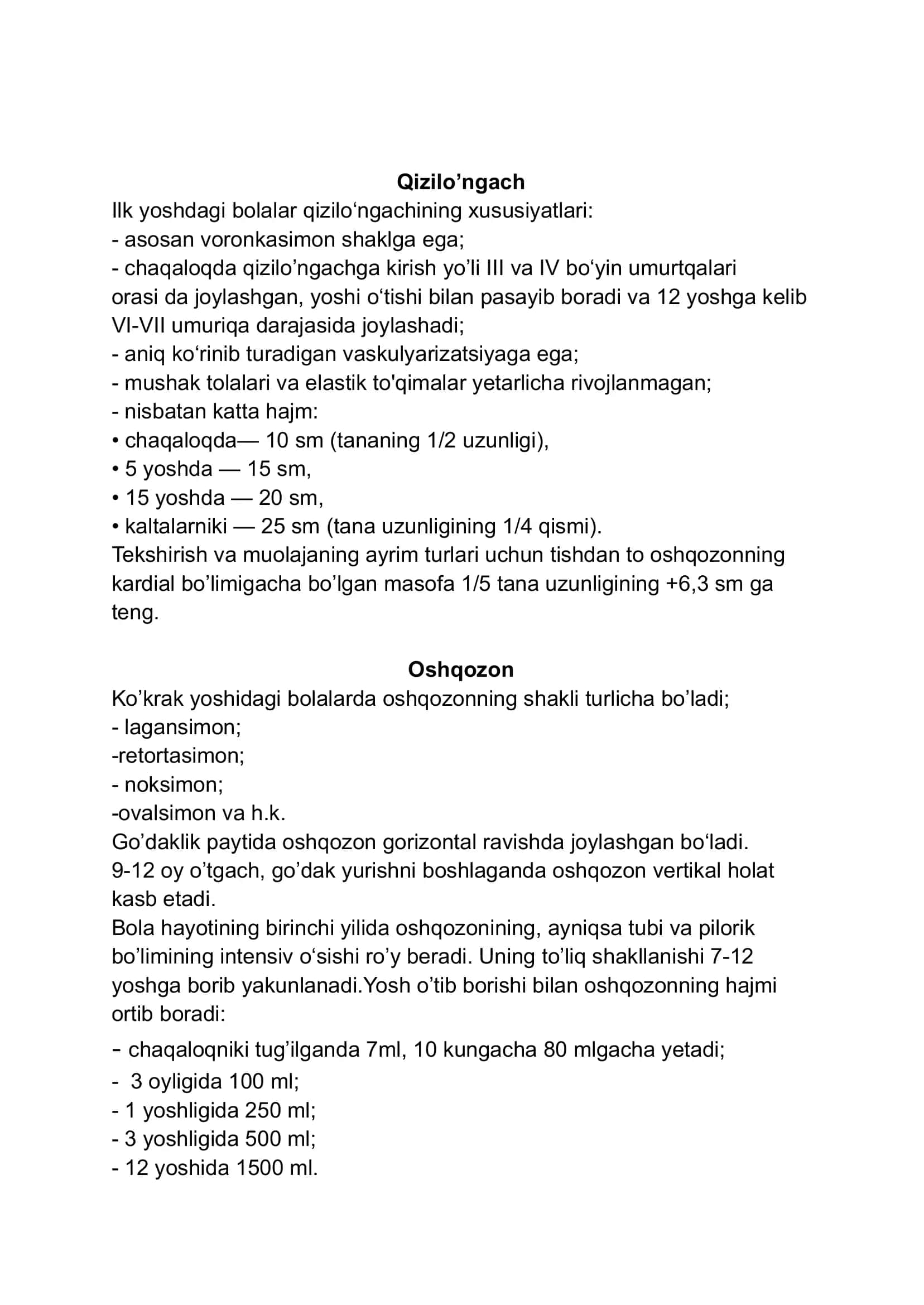 Bolalar va o'smirlarda ovqat hazm qilish 2