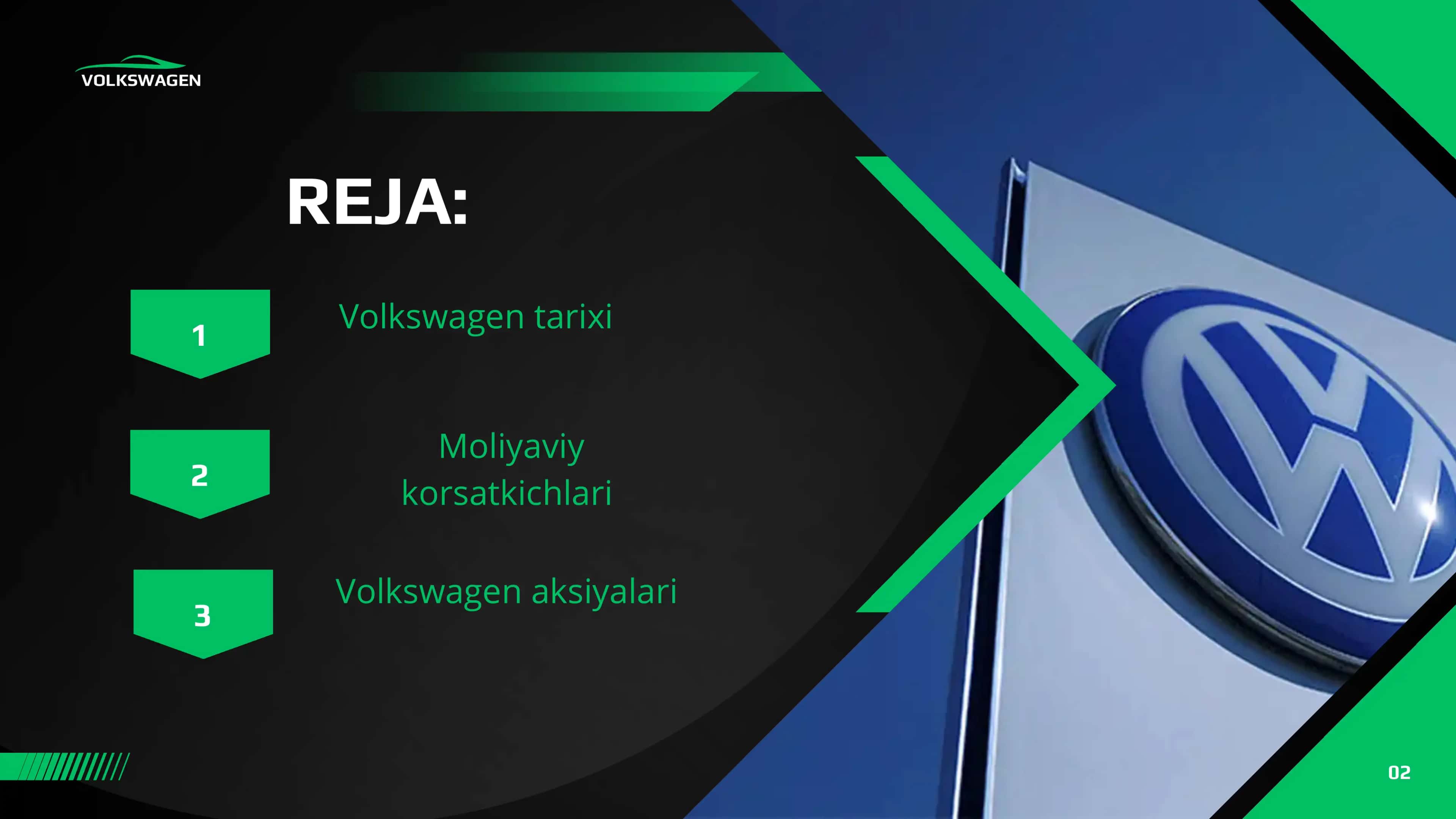 volkswagen Kompaniyasining umumiy tahlili 2
