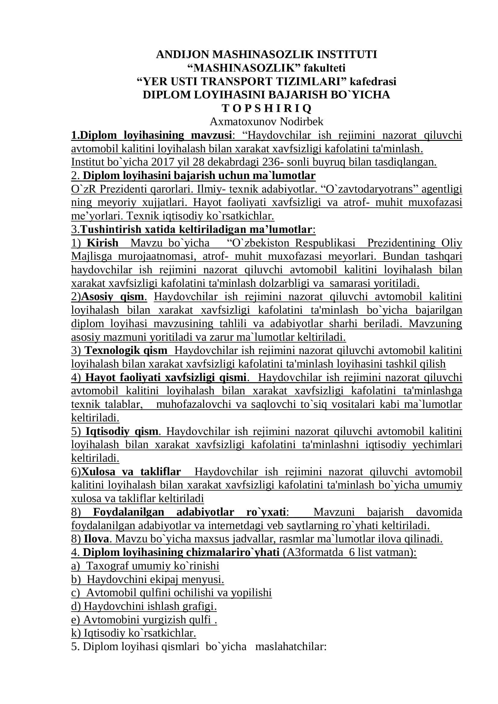 YER USTI TRANSPORT TIZIMLARI 2