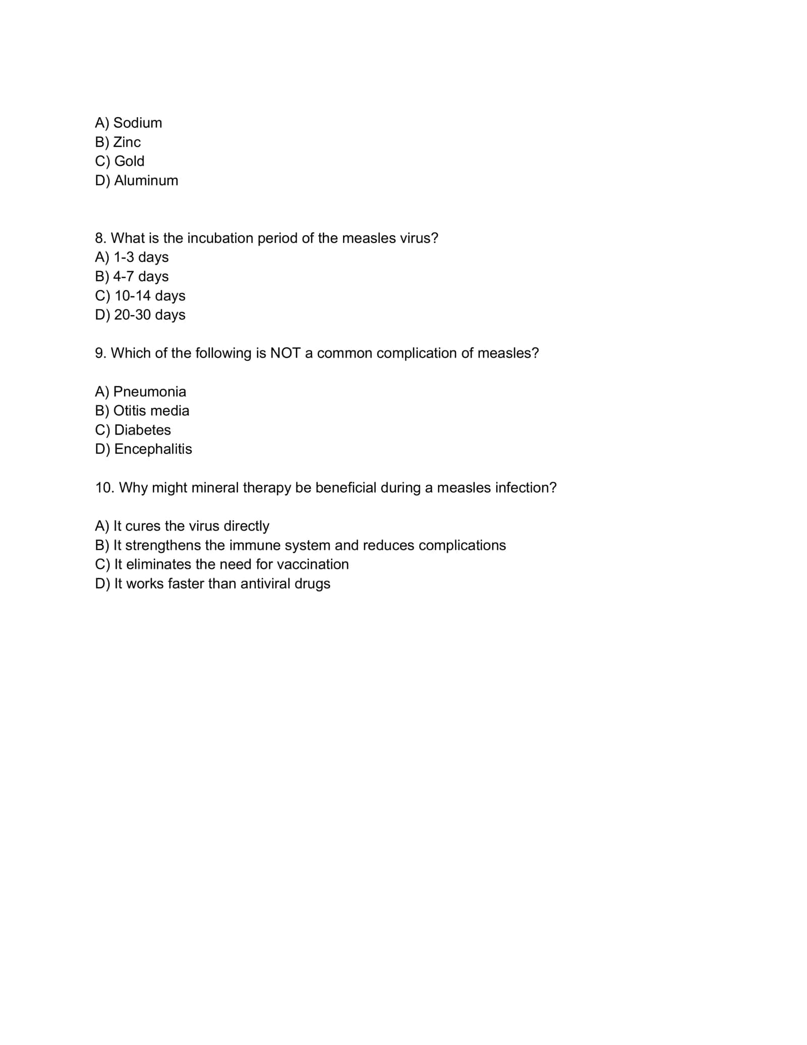 Measles Culture Project & Mineral Therapy 2
