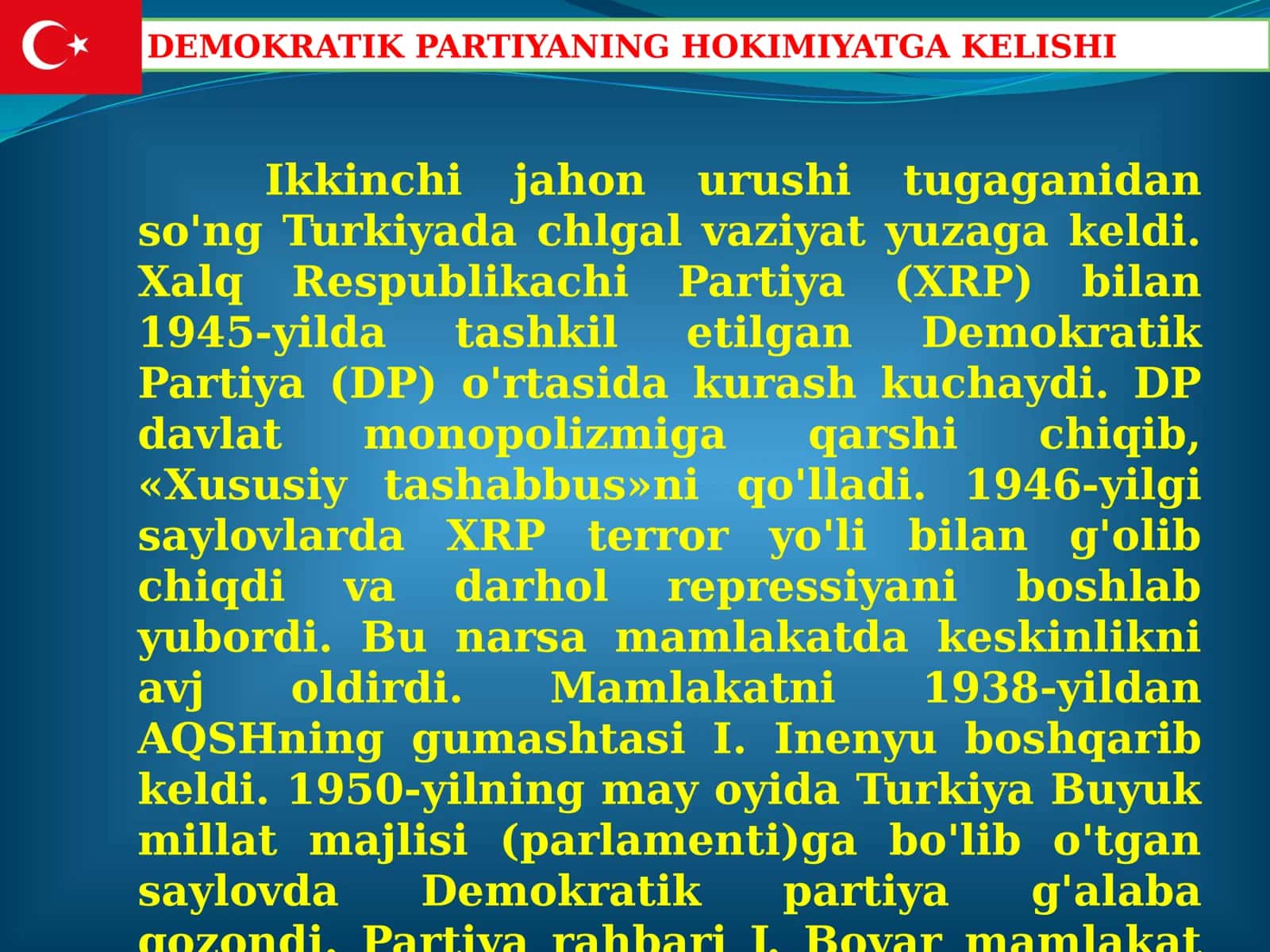 DEMOKRATIK PARTIYANING HOKIMIYATGA KELISHI 2