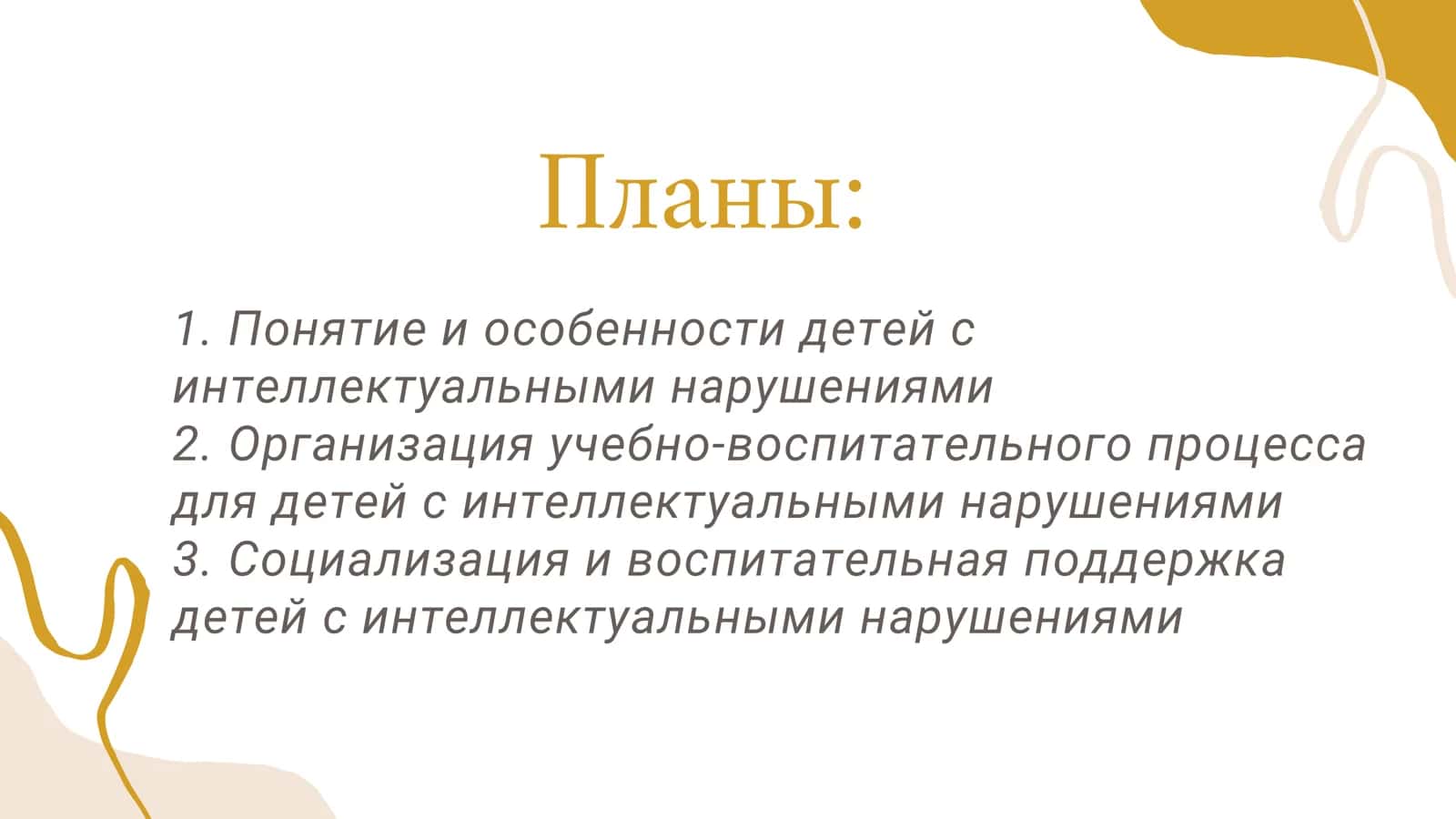 Организация учебно-воспитательного процесса для детей с интеллектуальными нарушениями" 2